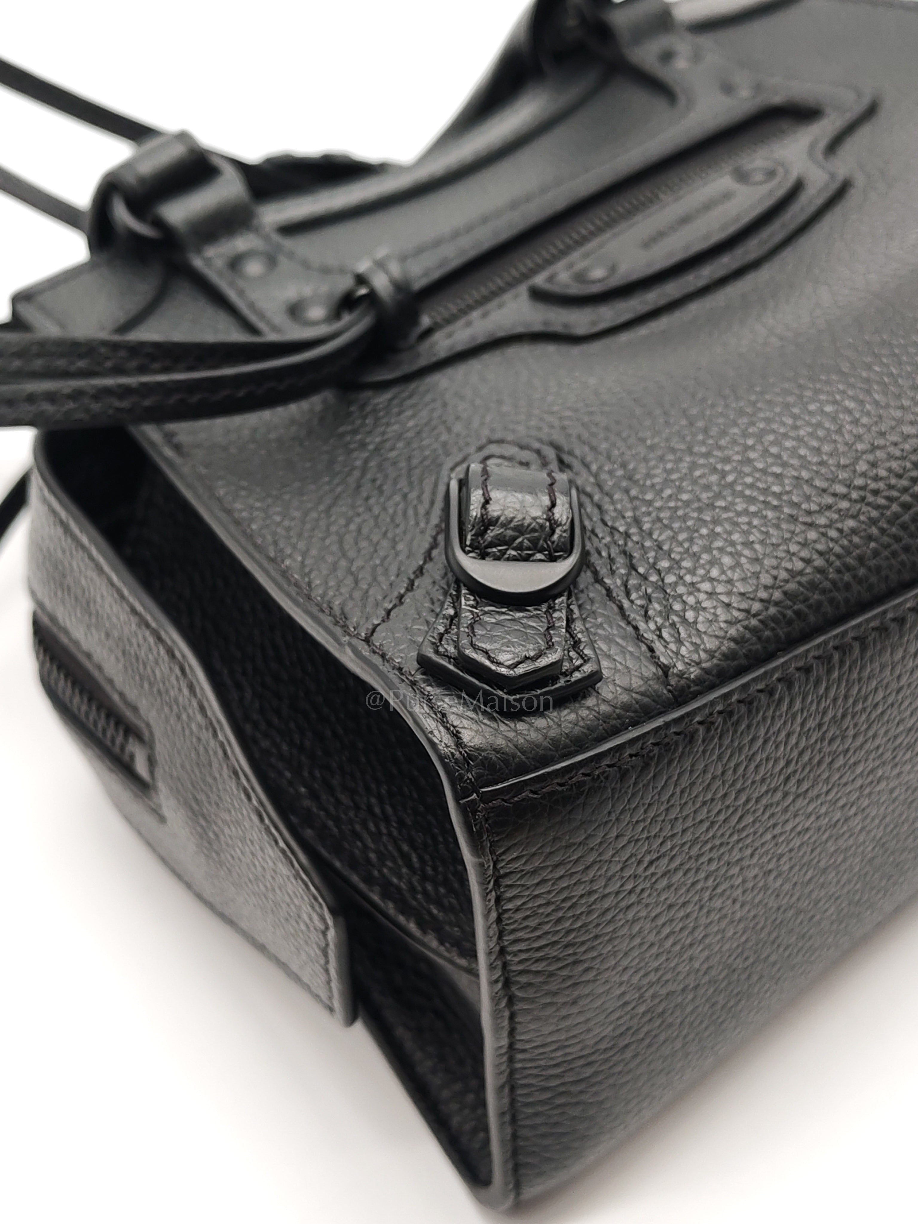 Neo Classic City Bag Mini in Black Grained Calfskin Leather