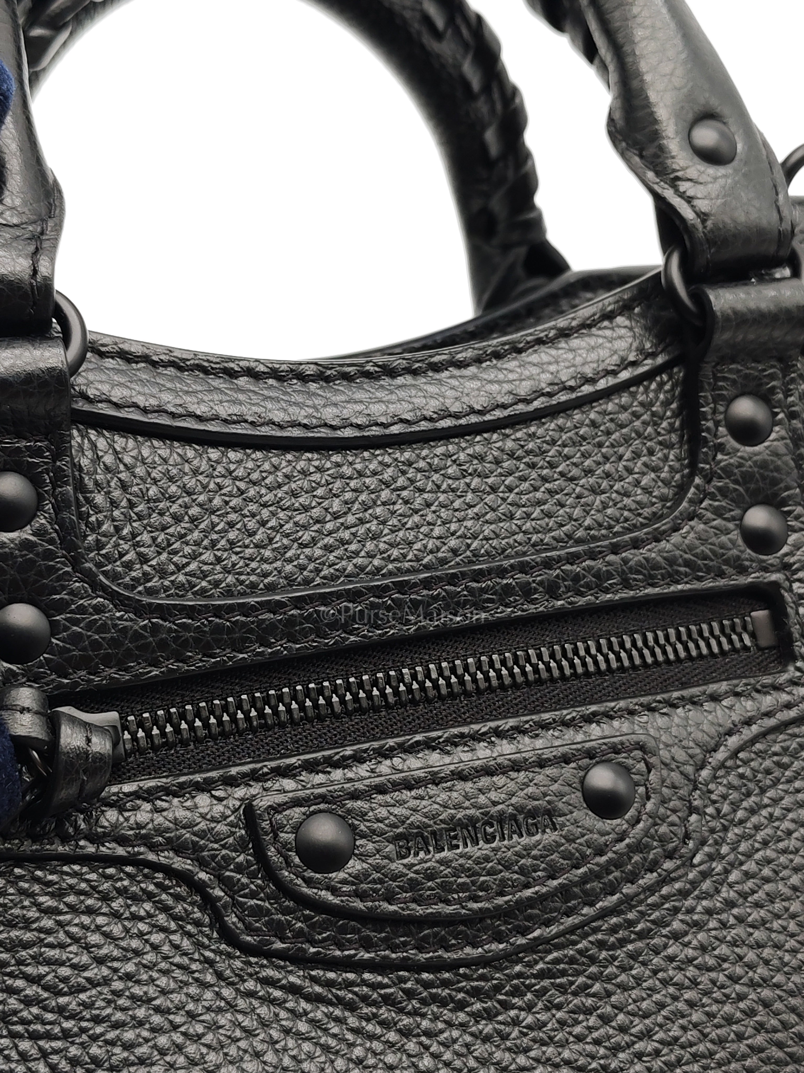 Neo Classic City Bag Mini in Black Grained Calfskin Leather