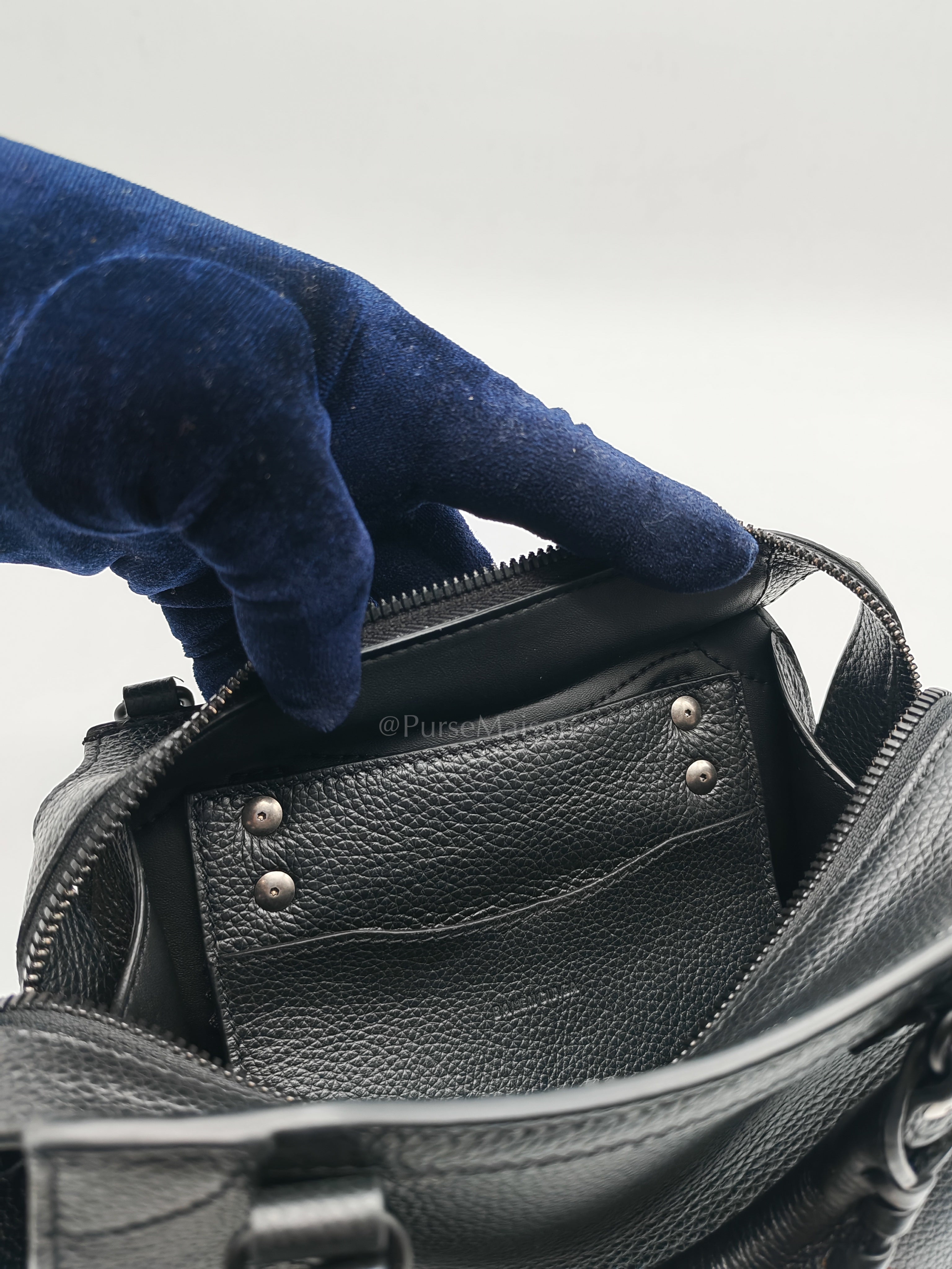 Neo Classic City Bag Mini in Black Grained Calfskin Leather