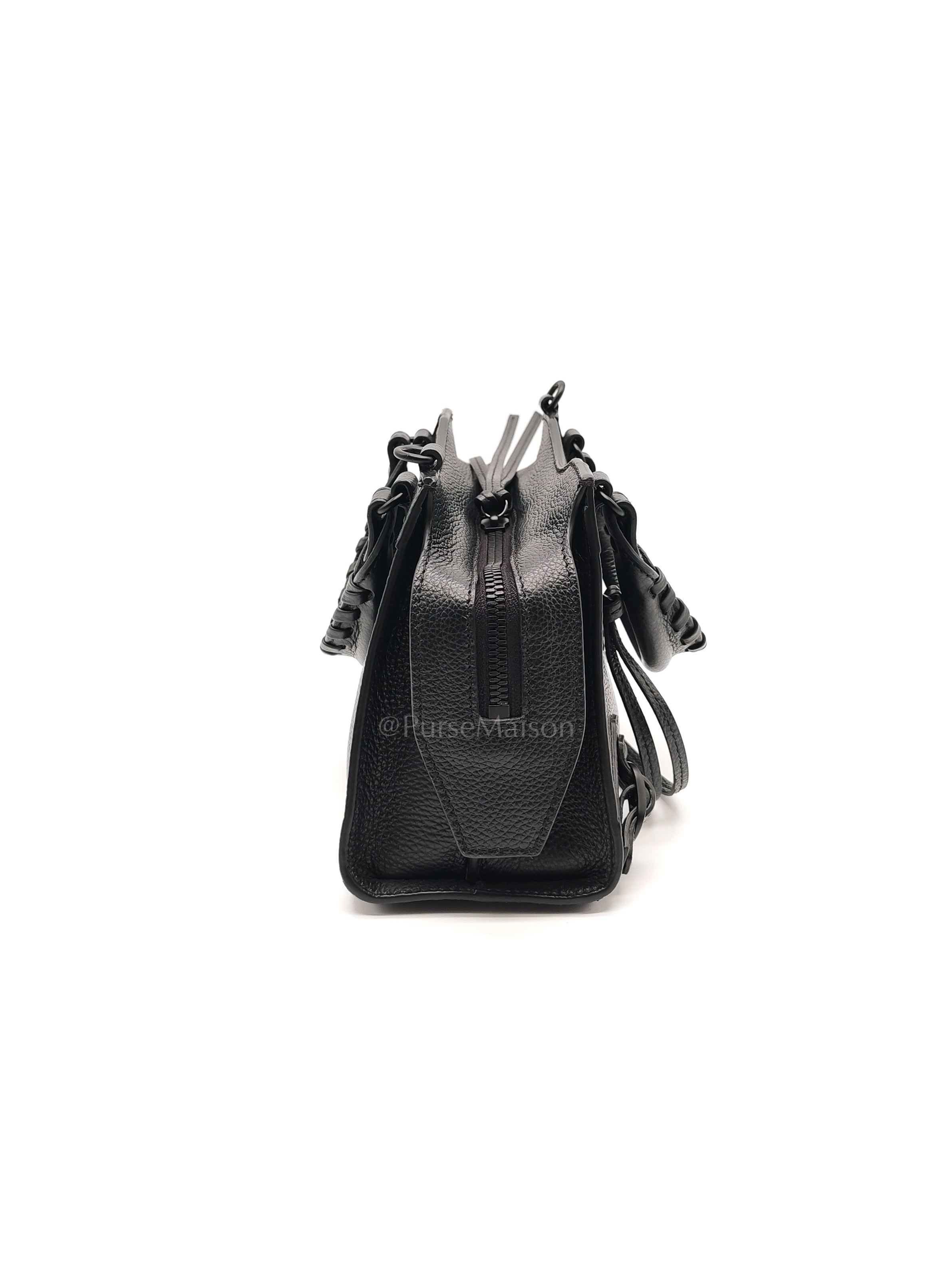 Neo Classic City Bag Mini in Black Grained Calfskin Leather