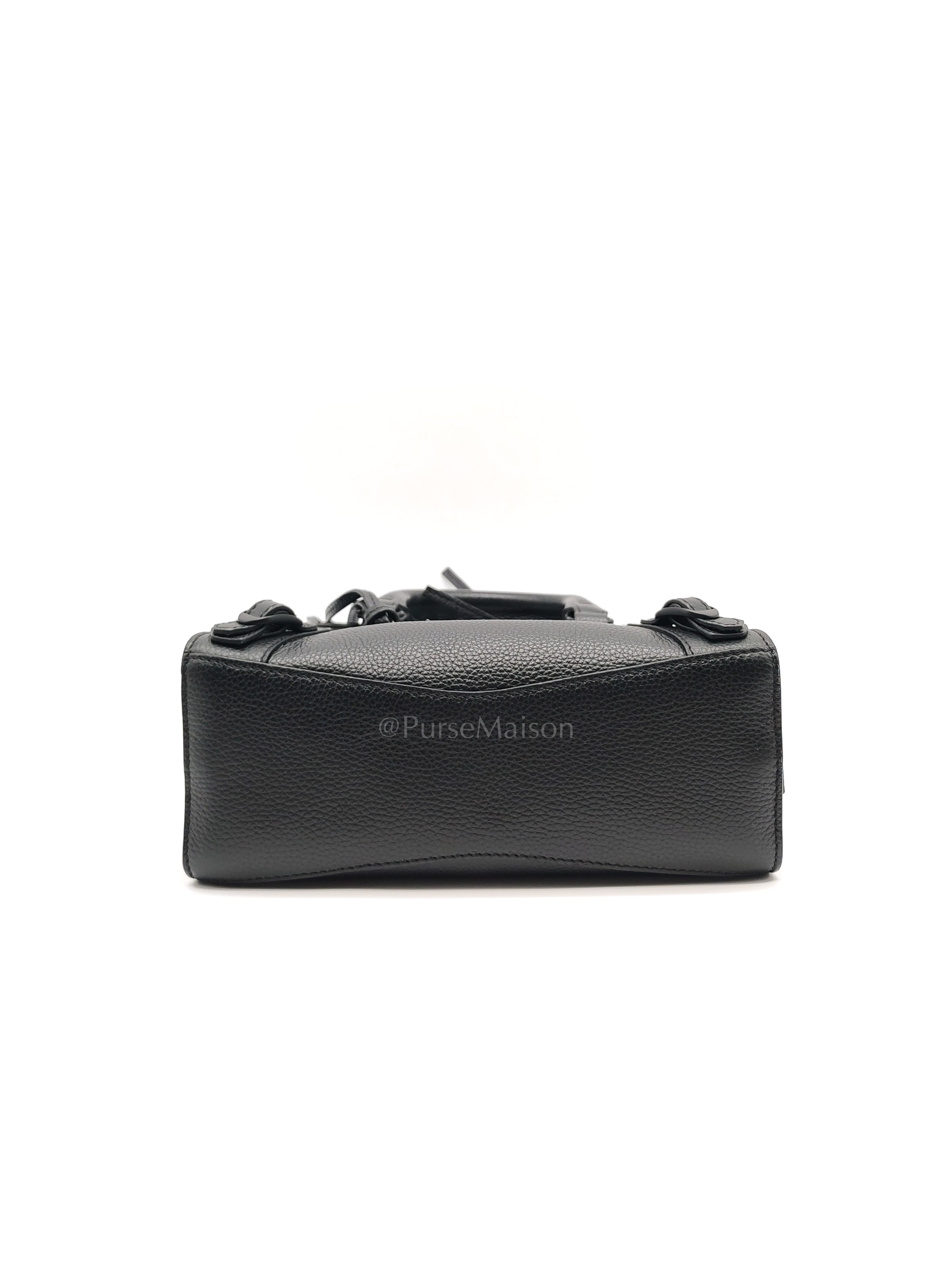 Neo Classic City Bag Mini in Black Grained Calfskin Leather