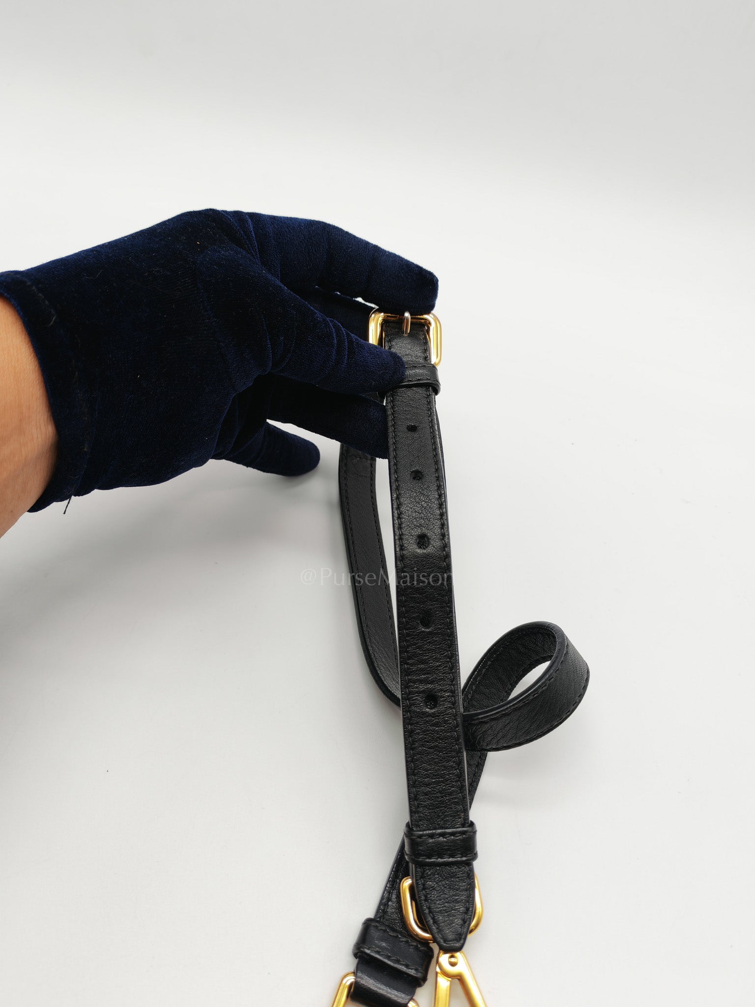 Tessuto Gaufre in Black Nylon Shoulder Bag