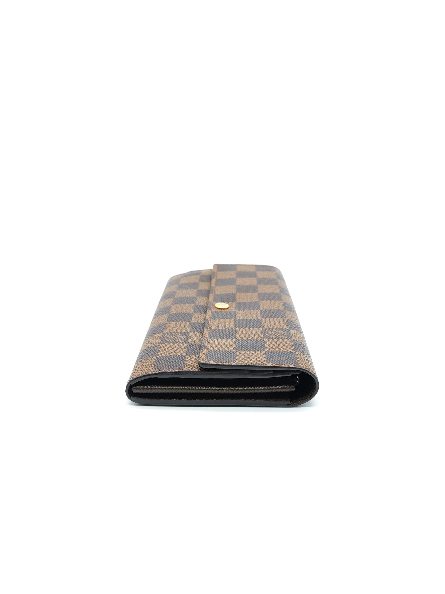 Sarah Long Wallet in Damier Ebene Canvas