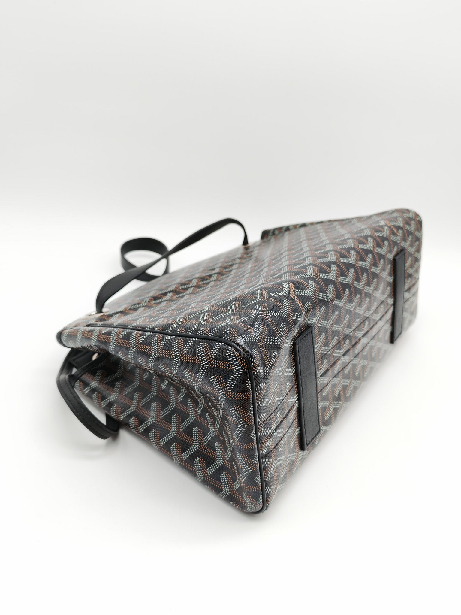 Rouette Souple PM in Black Goyardine Canvas & Silver Hardware