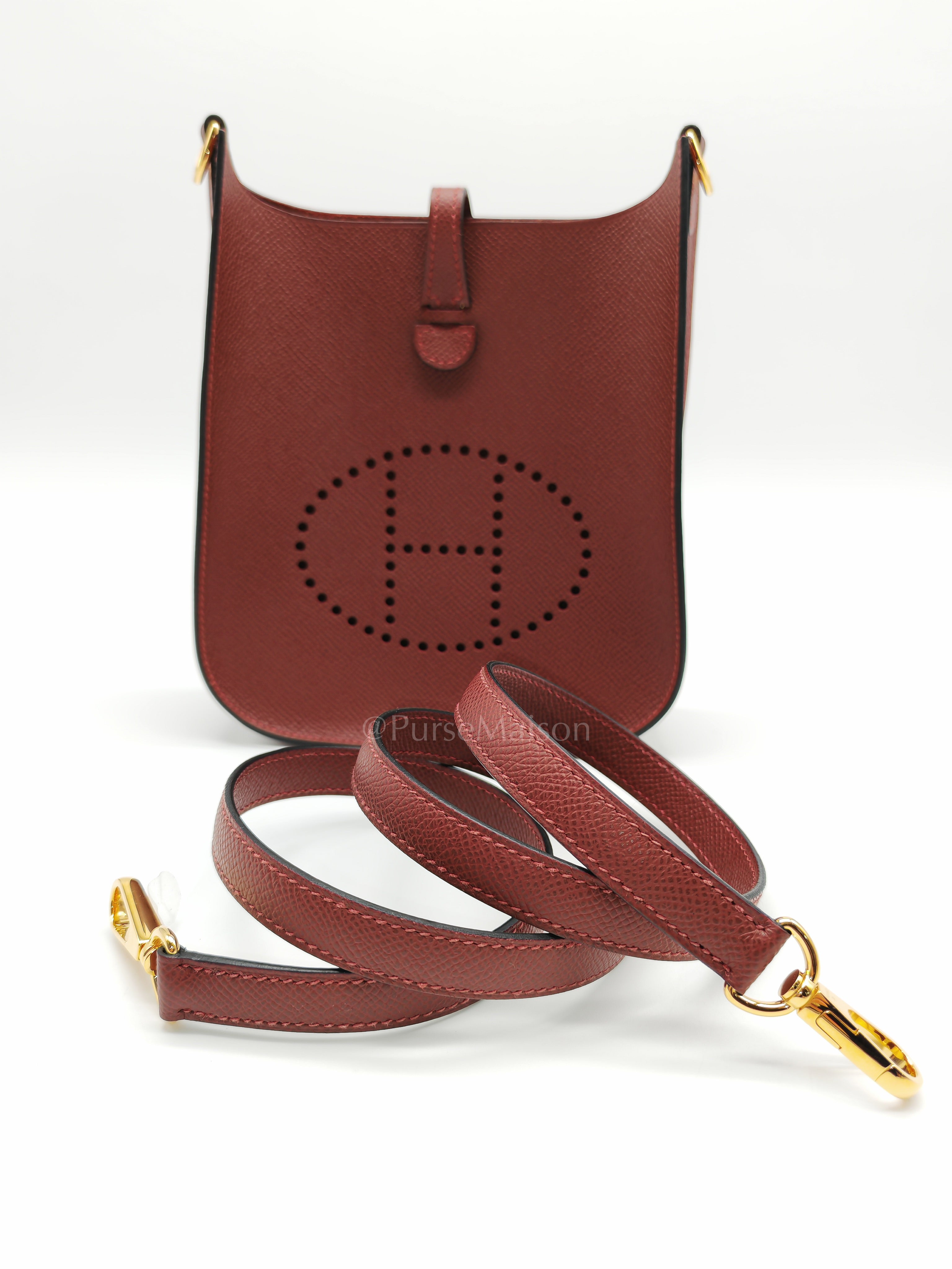 Evelyne 16 TPM Sellier in Rouge H Epsom Leather and Gold Hardware Stamp K(2025)