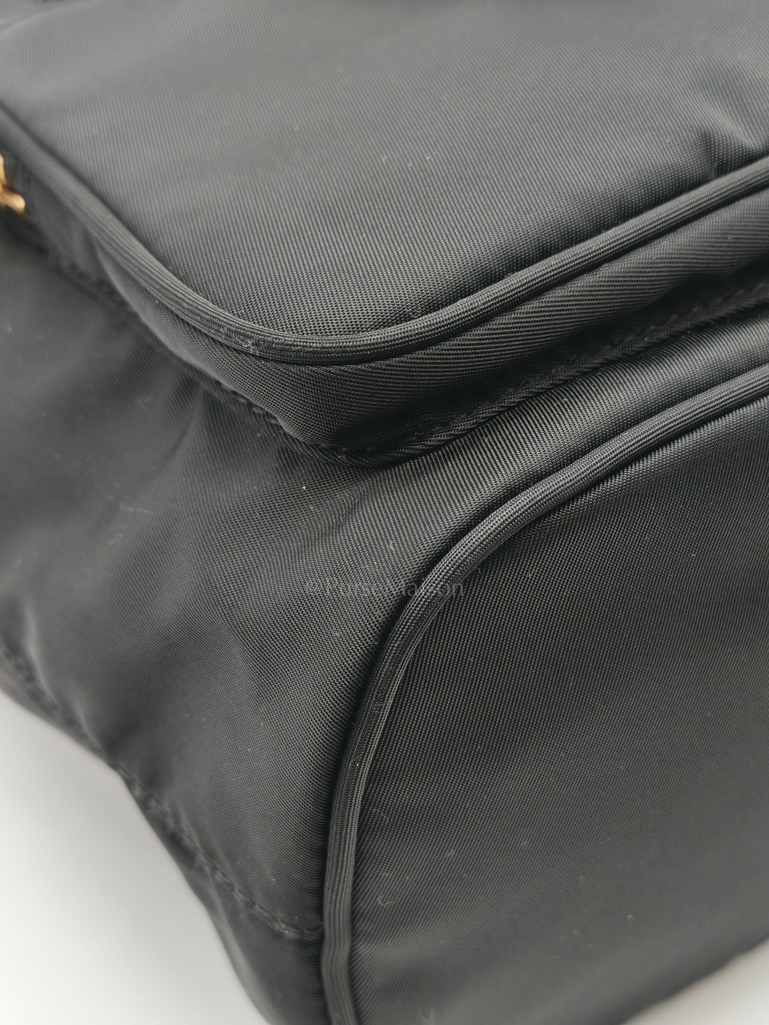 Duet Re-Nylon Black Drawstring Bucket Bag