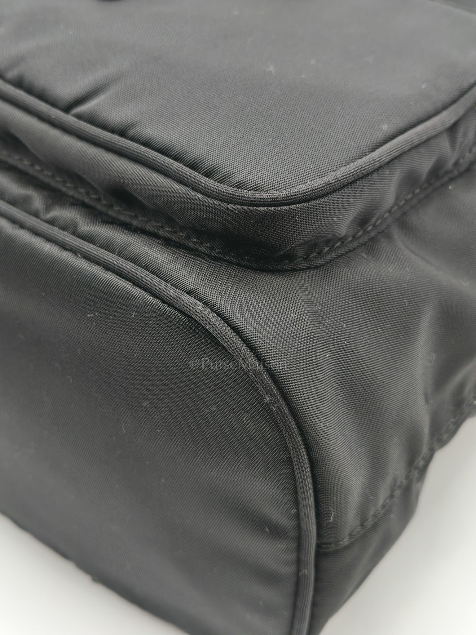 Duet Re-Nylon Black Drawstring Bucket Bag