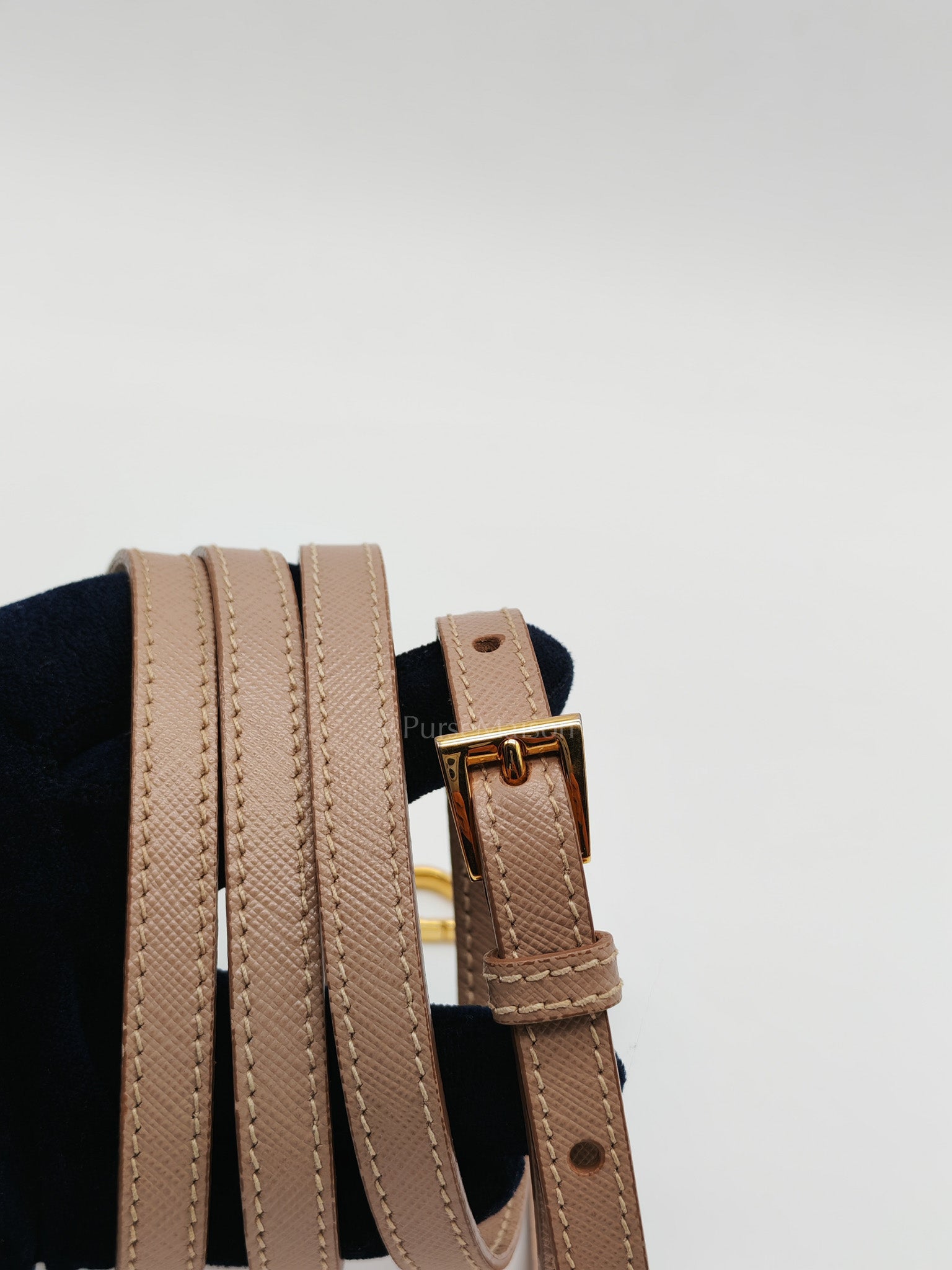 Promenade Bag Medium in Beige Saffiano Lux Leather