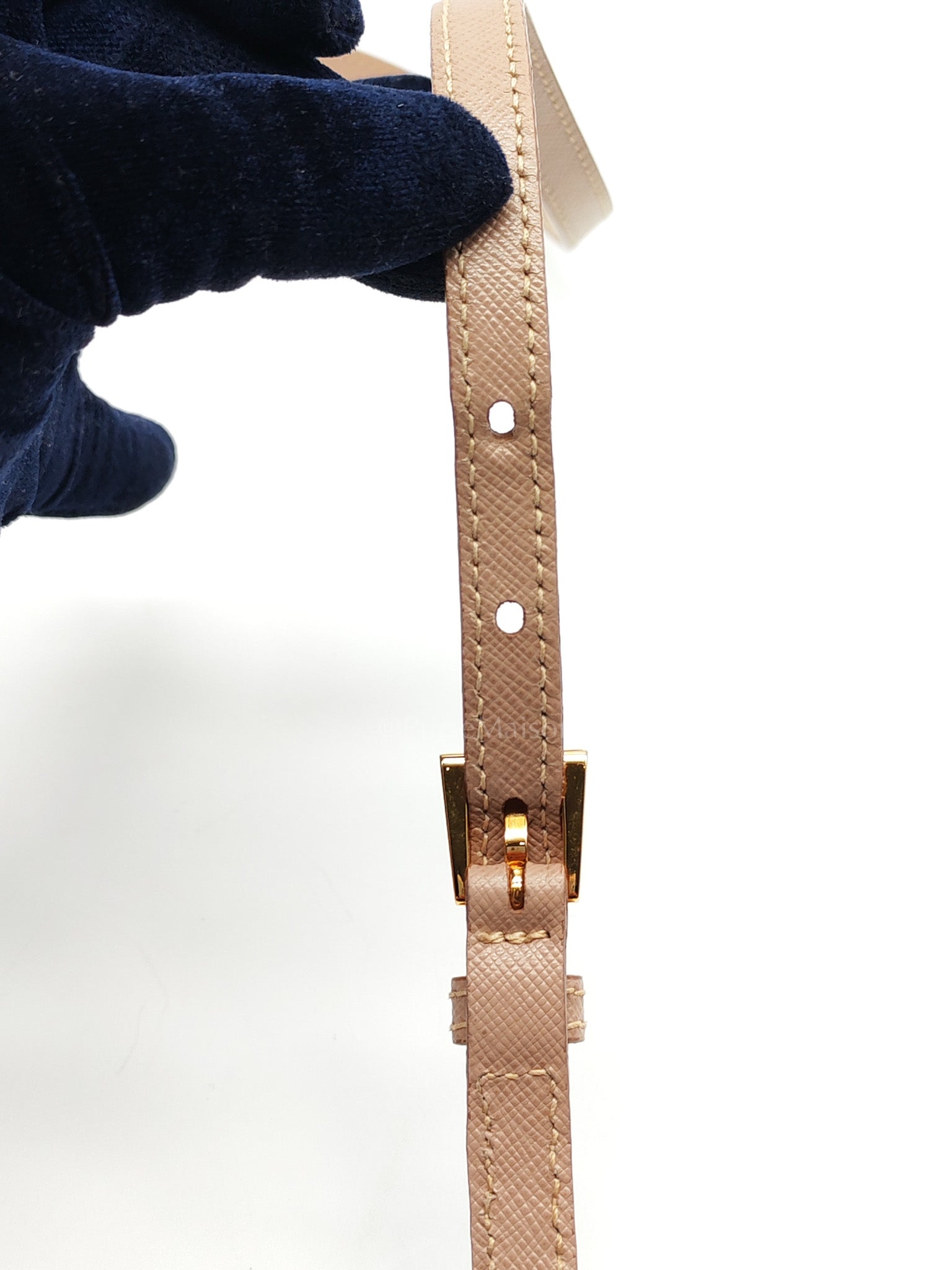 Promenade Bag Medium in Beige Saffiano Lux Leather