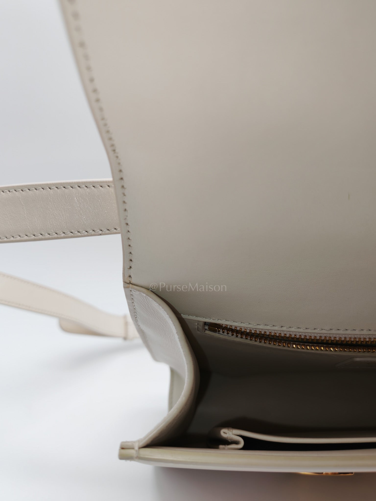 Montaigne in Medium White Calfskin Leather Crossbody Bag