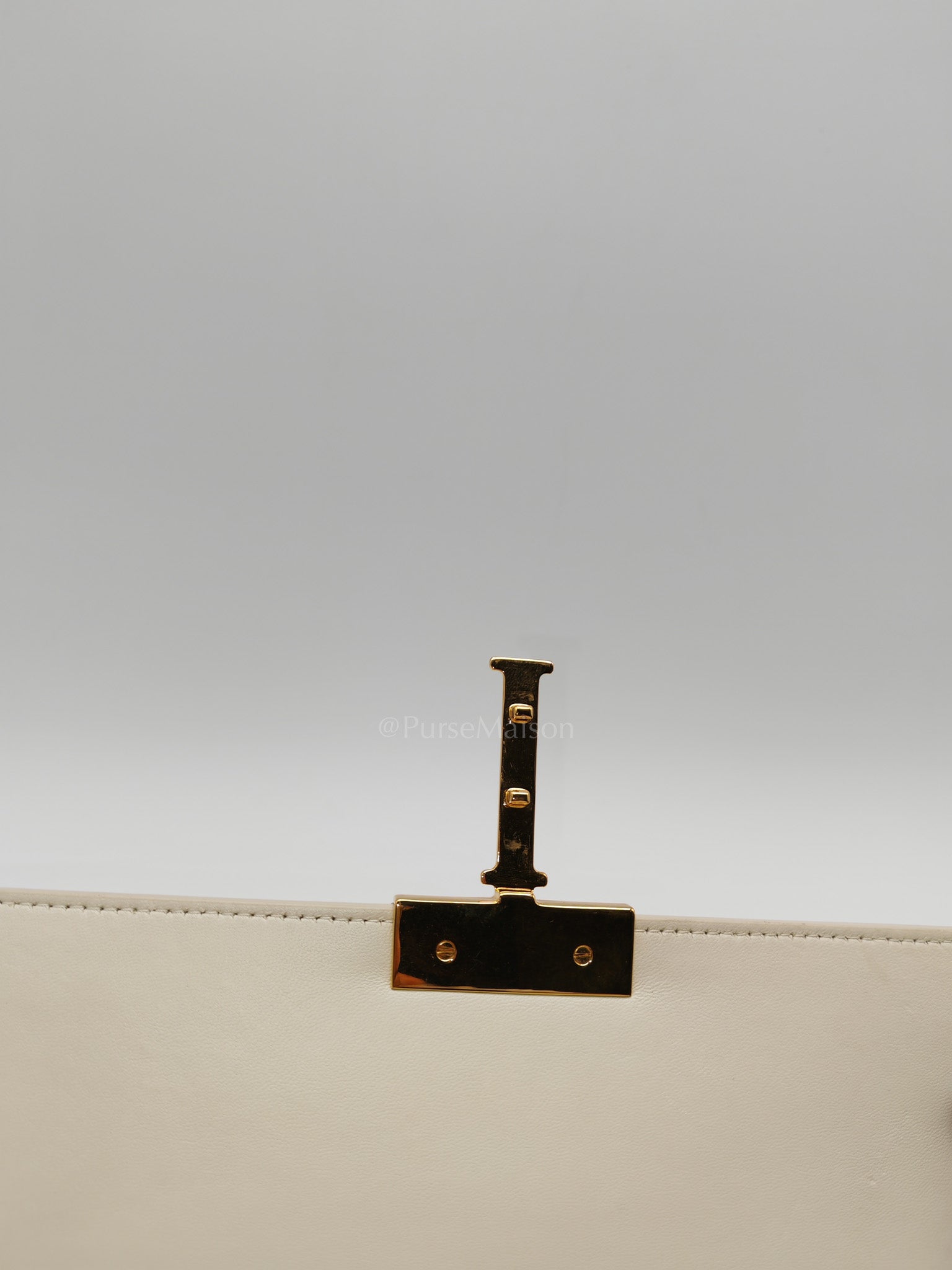 Montaigne in Medium White Calfskin Leather Crossbody Bag