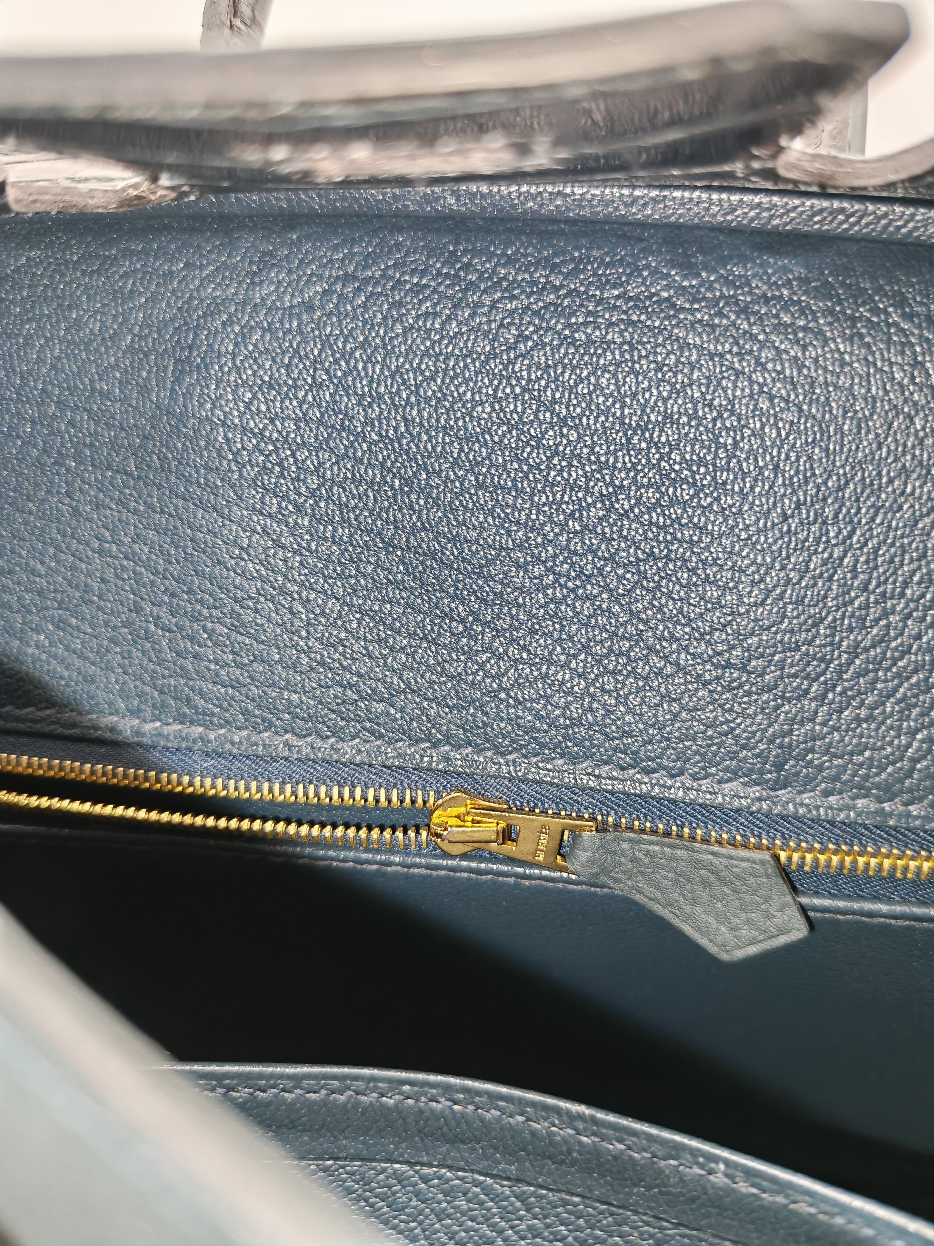 Birkin 25 Vert Rousseau Togo Leather & Croc Touch Gold Hardware Stamp Y(2020)