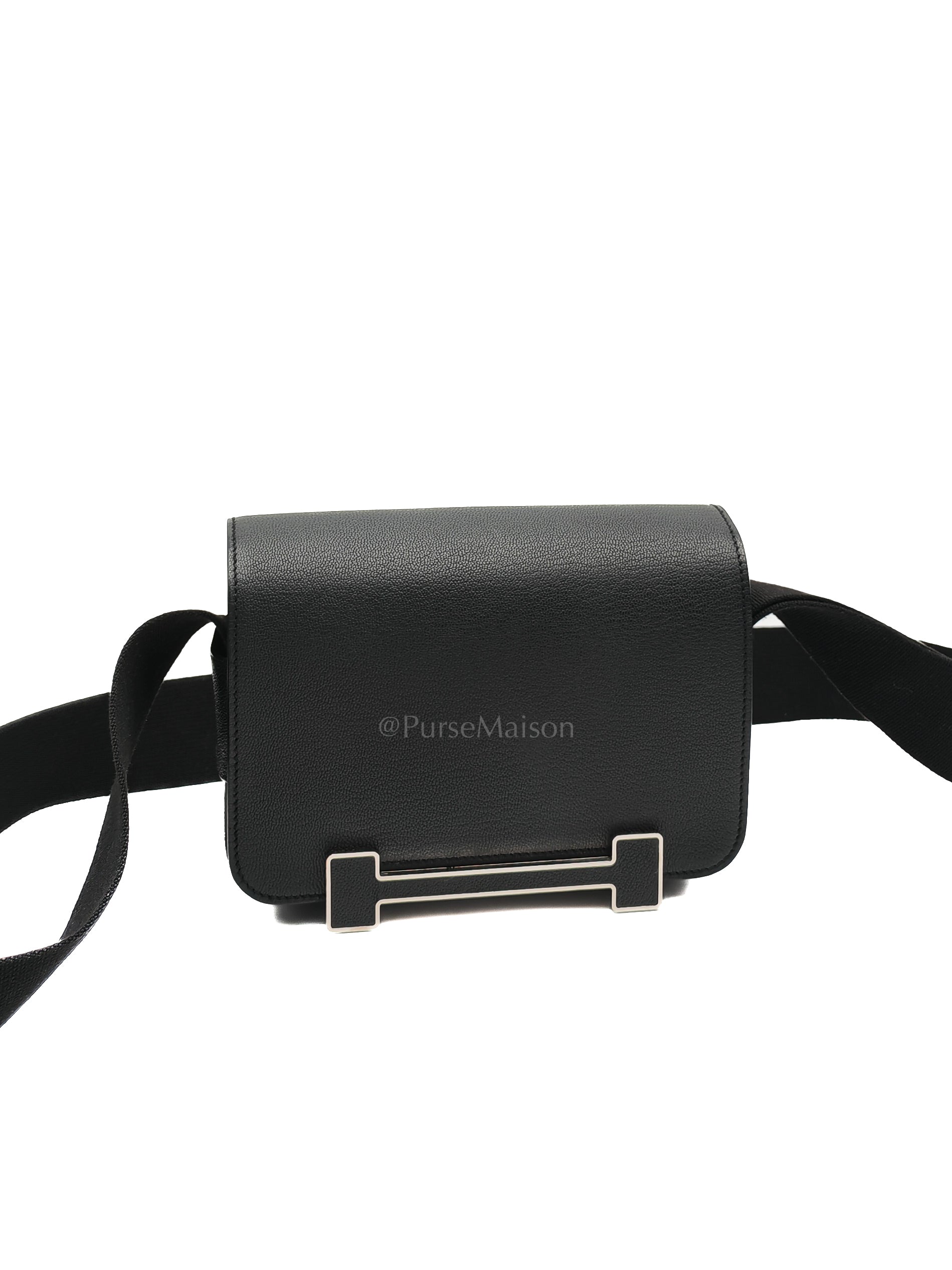 Geta in Black Chevre Mysore Leather and Palladium Hardware Stamp B (2023)