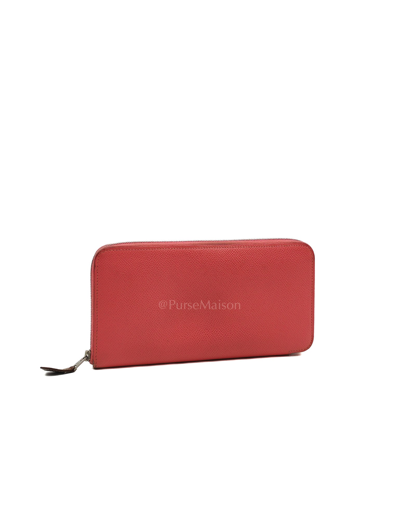 Azap Silk-In Long Wallet in Pink Epsom Leather & Palladium Hardware Stamp X (2016)