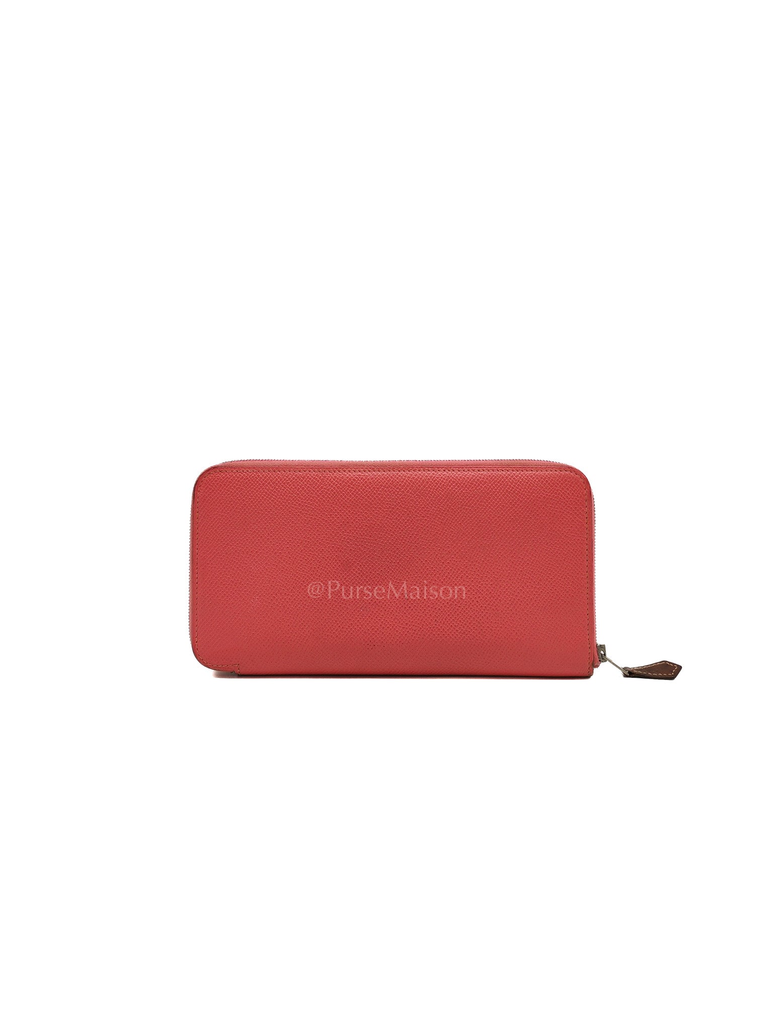 Azap Silk-In Long Wallet in Pink Epsom Leather & Palladium Hardware Stamp X (2016)