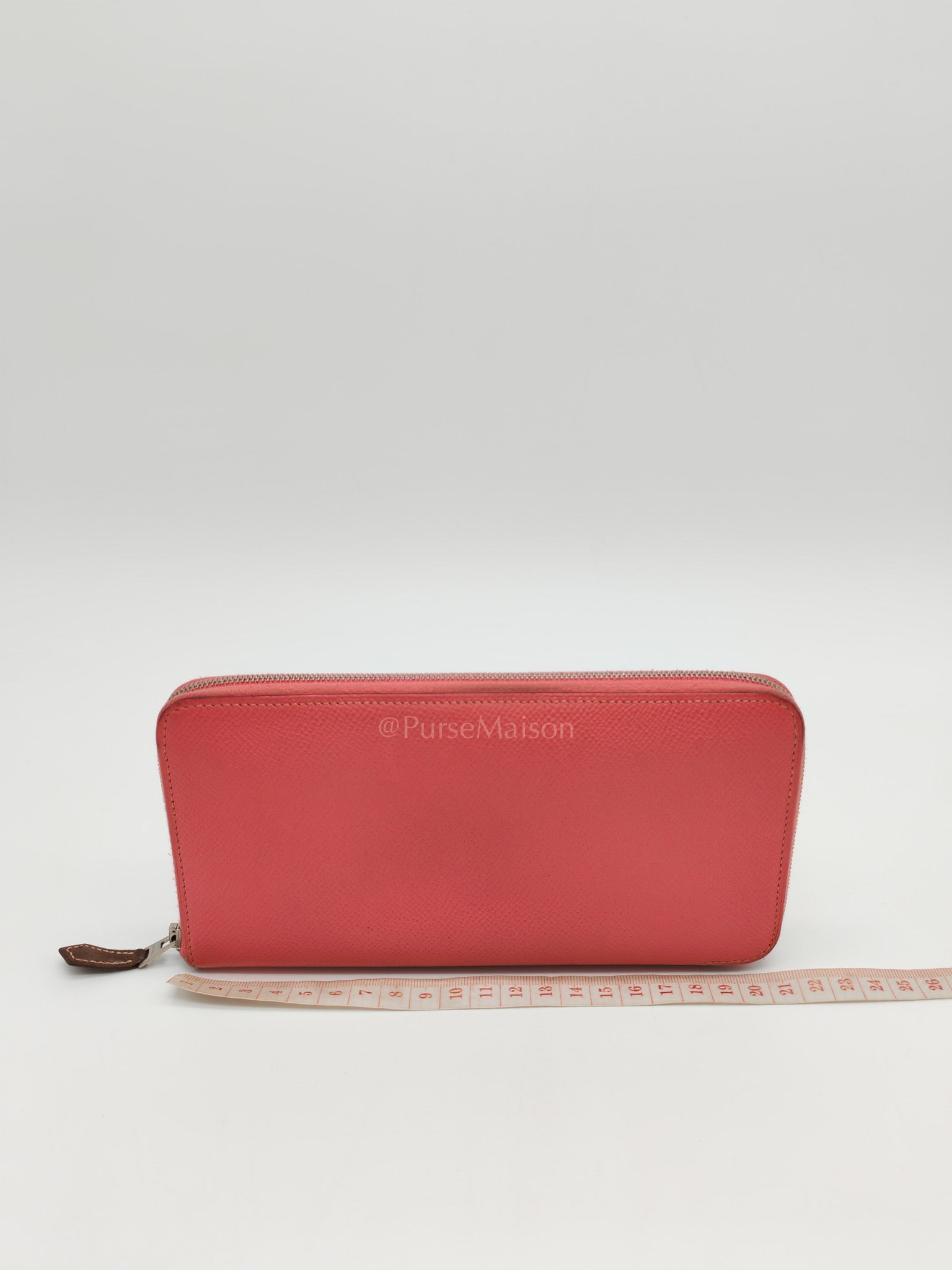 Azap Silk-In Long Wallet in Pink Epsom Leather & Palladium Hardware Stamp X (2016)