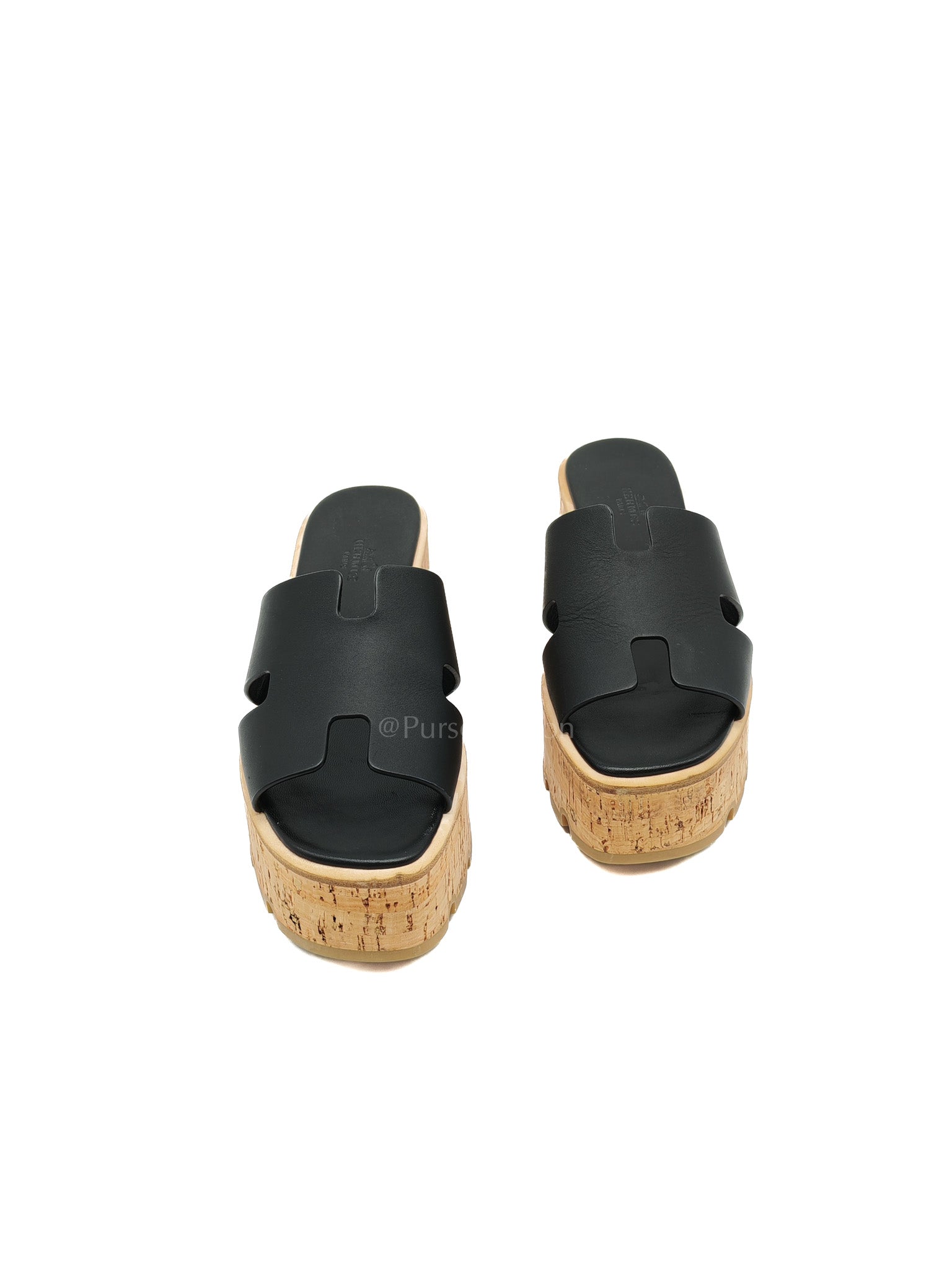 Eze Sandals in Black Calfskin Leather Size 36 EU (23.5 cm)