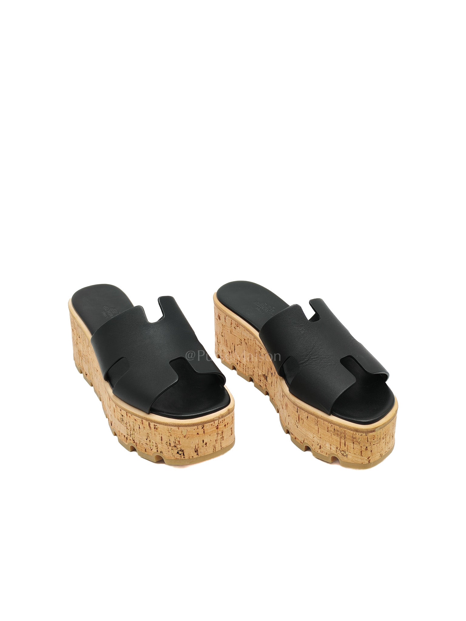 Eze Sandals in Black Calfskin Leather Size 36 EU (23.5 cm)