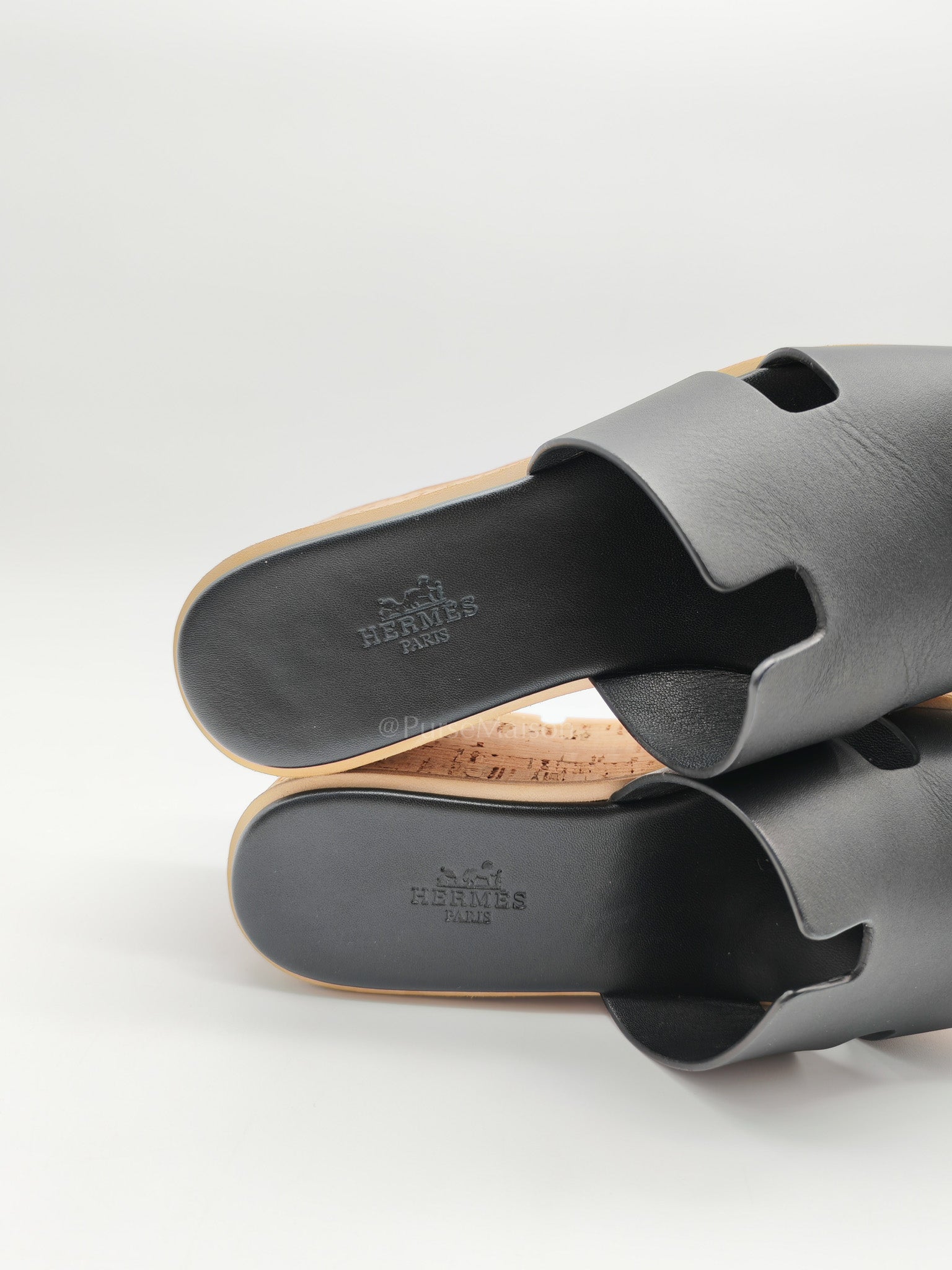 Eze Sandals in Black Calfskin Leather Size 36 EU (23.5 cm)