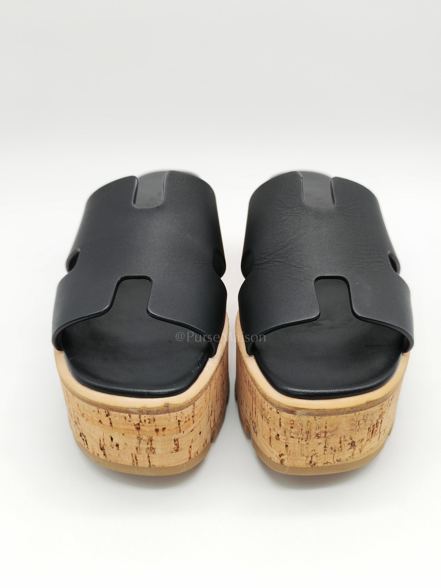 Eze Sandals in Black Calfskin Leather Size 36 EU (23.5 cm)