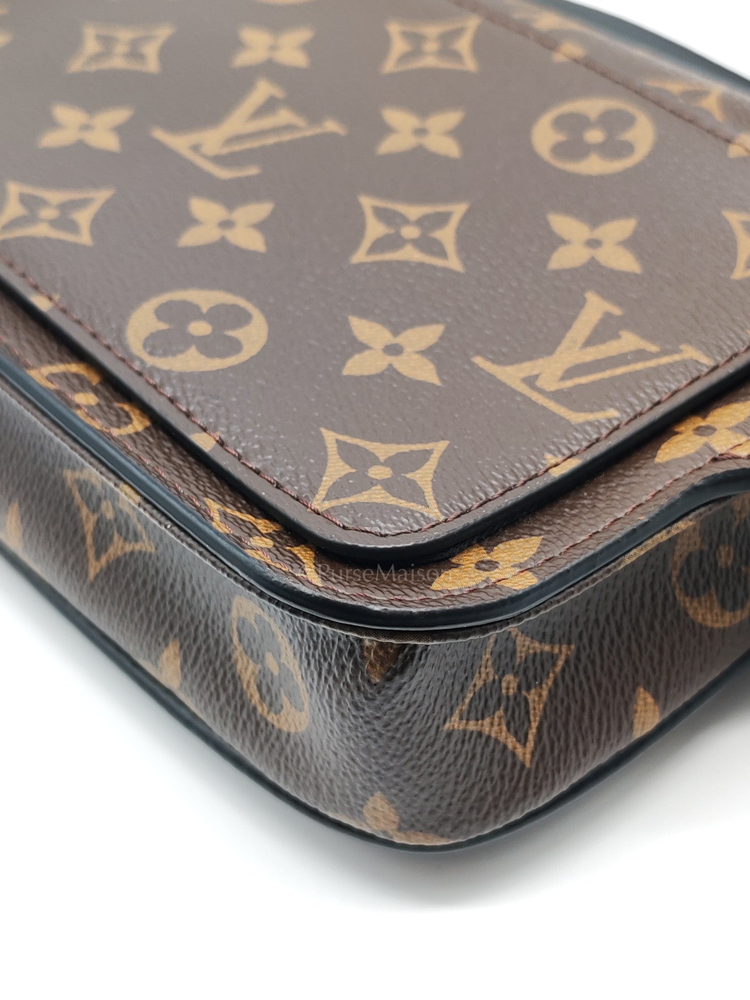 Macassar S-Lock Sling Bag in Monogram Canvas & So Black Hardware Microchip | Purse Maison Luxury Bags Shop