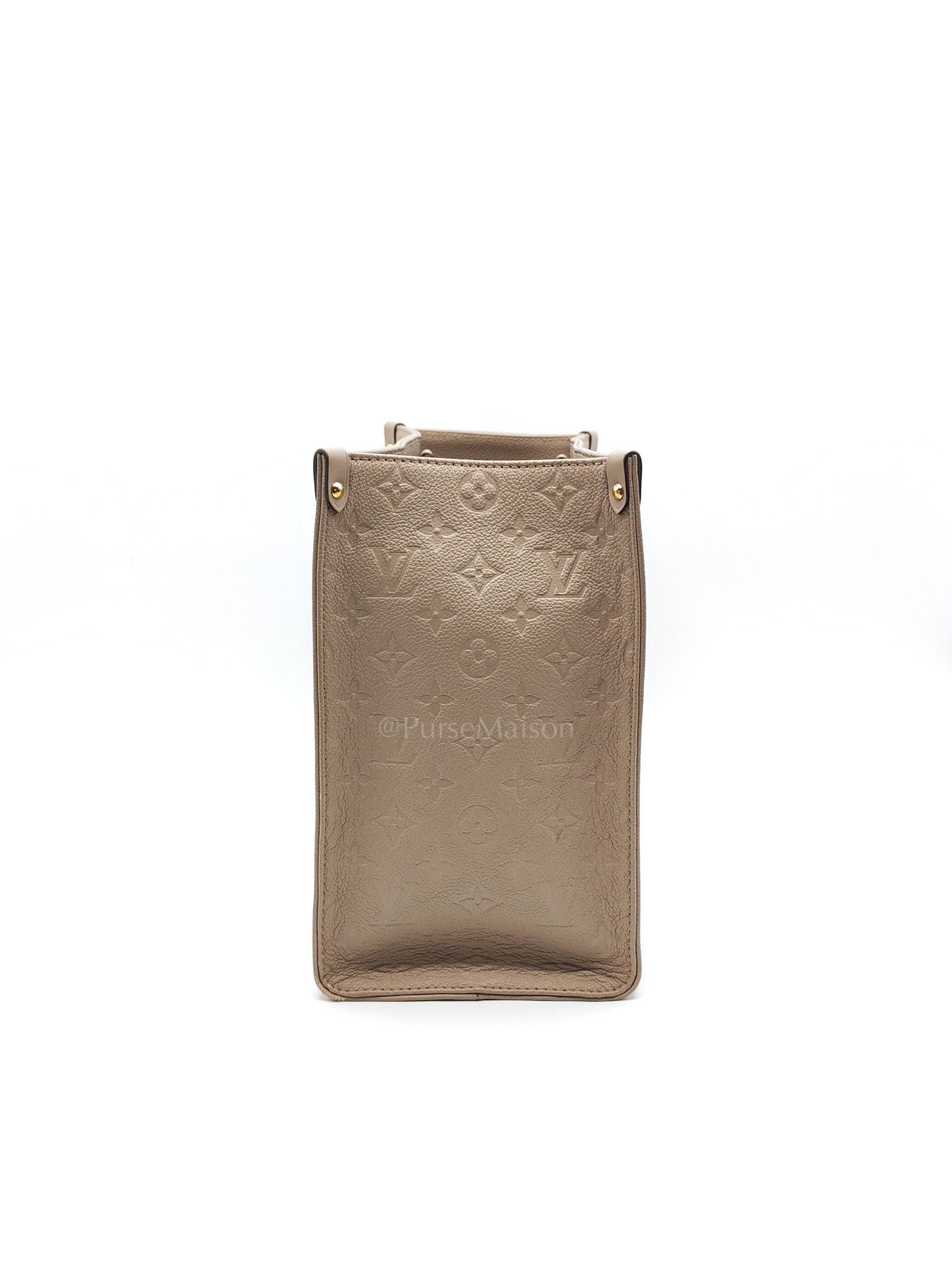 OnTheGo MM (OTG) in Beige Monogram Empriente Leather & Gold Hardware Microchip