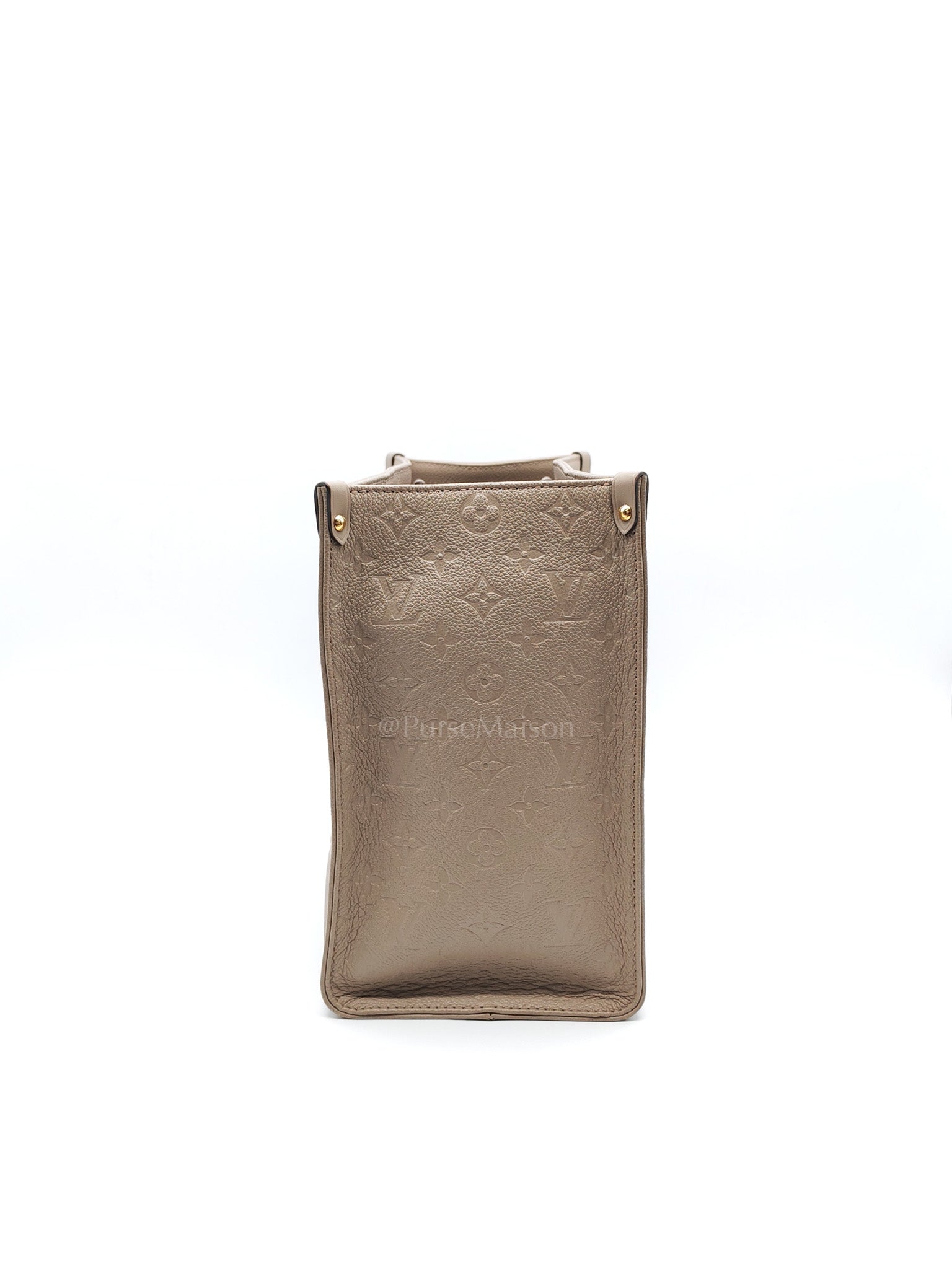 OnTheGo MM (OTG) in Beige Monogram Empriente Leather & Gold Hardware Microchip