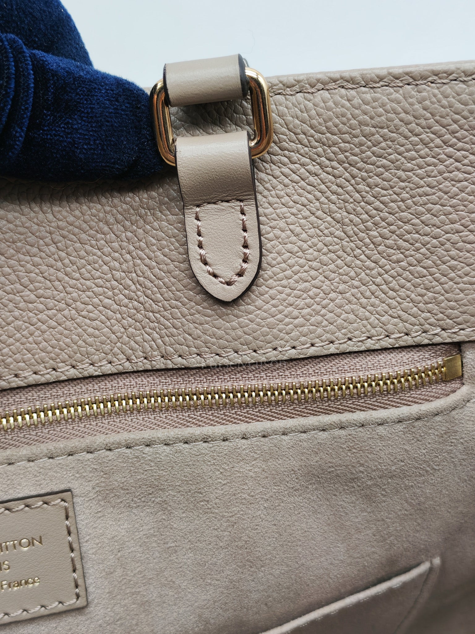 OnTheGo MM (OTG) in Beige Monogram Empriente Leather & Gold Hardware Microchip