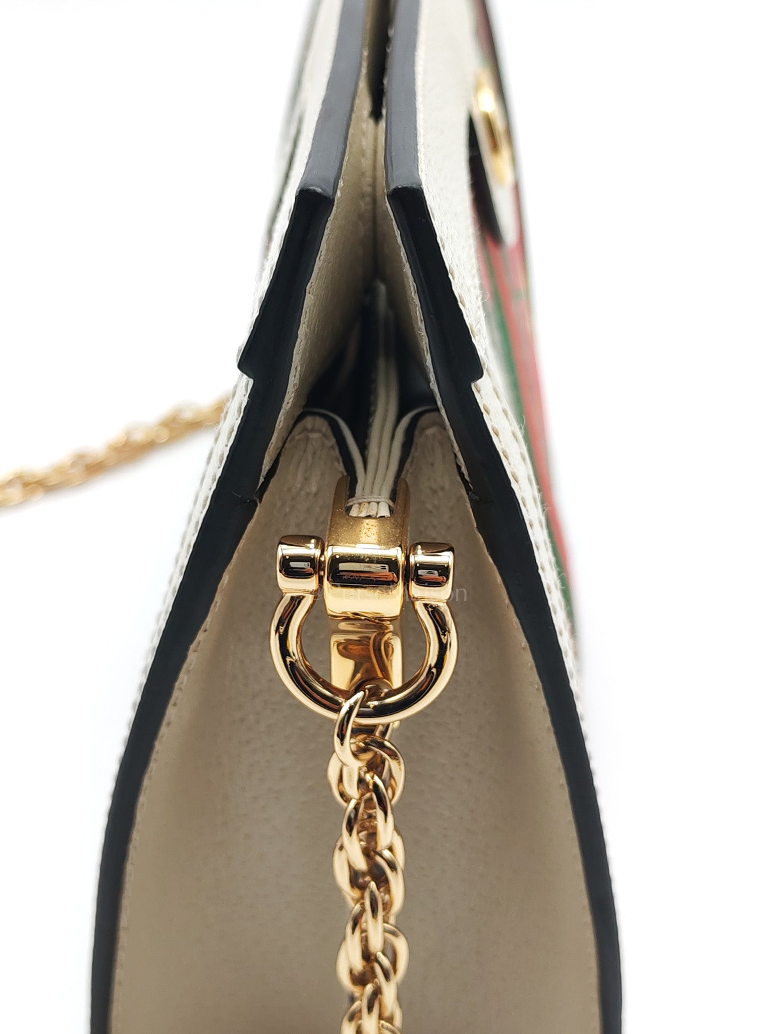 Ophidia Chain Shoulder Bag in GG Flora Coated Canvas & Gold Hardware
