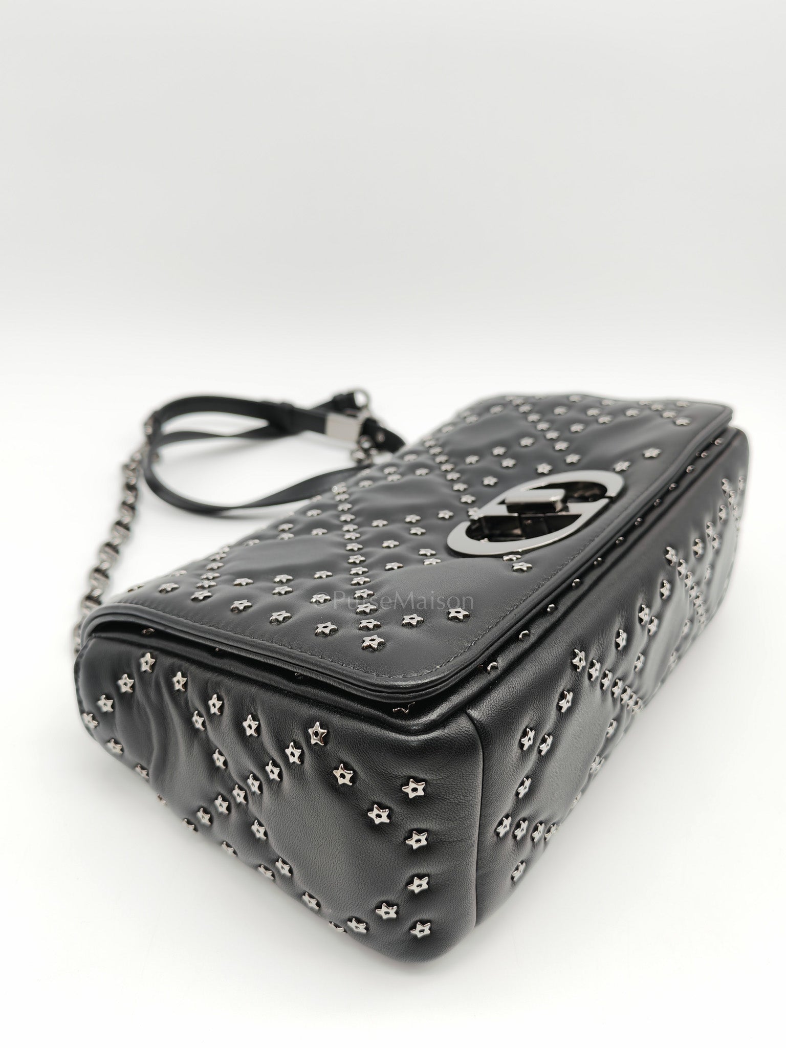 Caro Lucky Star in Black Quilted Cannage Lambskin Leather