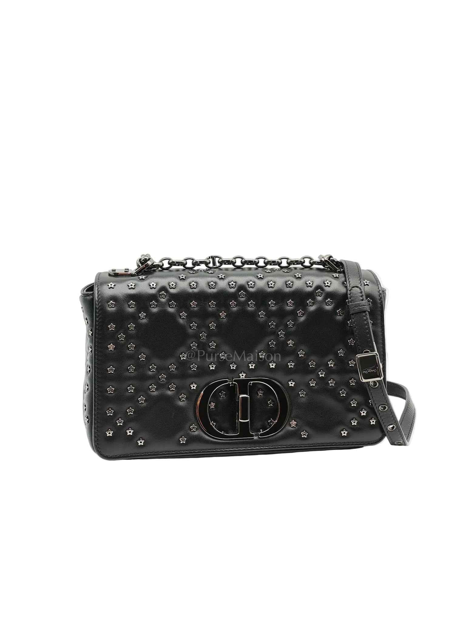 Caro Lucky Star in Black Quilted Cannage Lambskin Leather