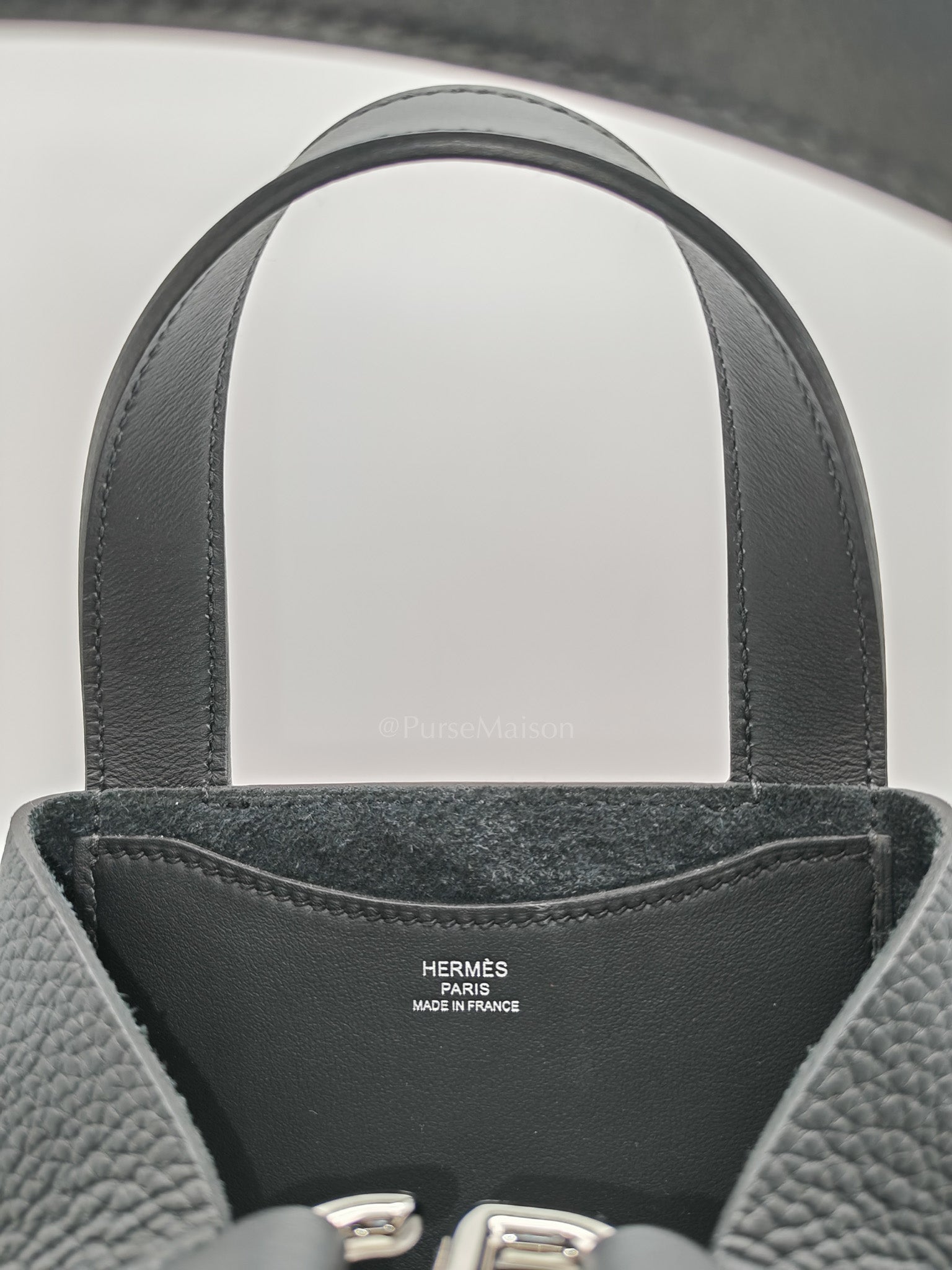 In The Loop 18 in Black/Noir Clemence Leather & Palladium Hardware Stamp K(2025)