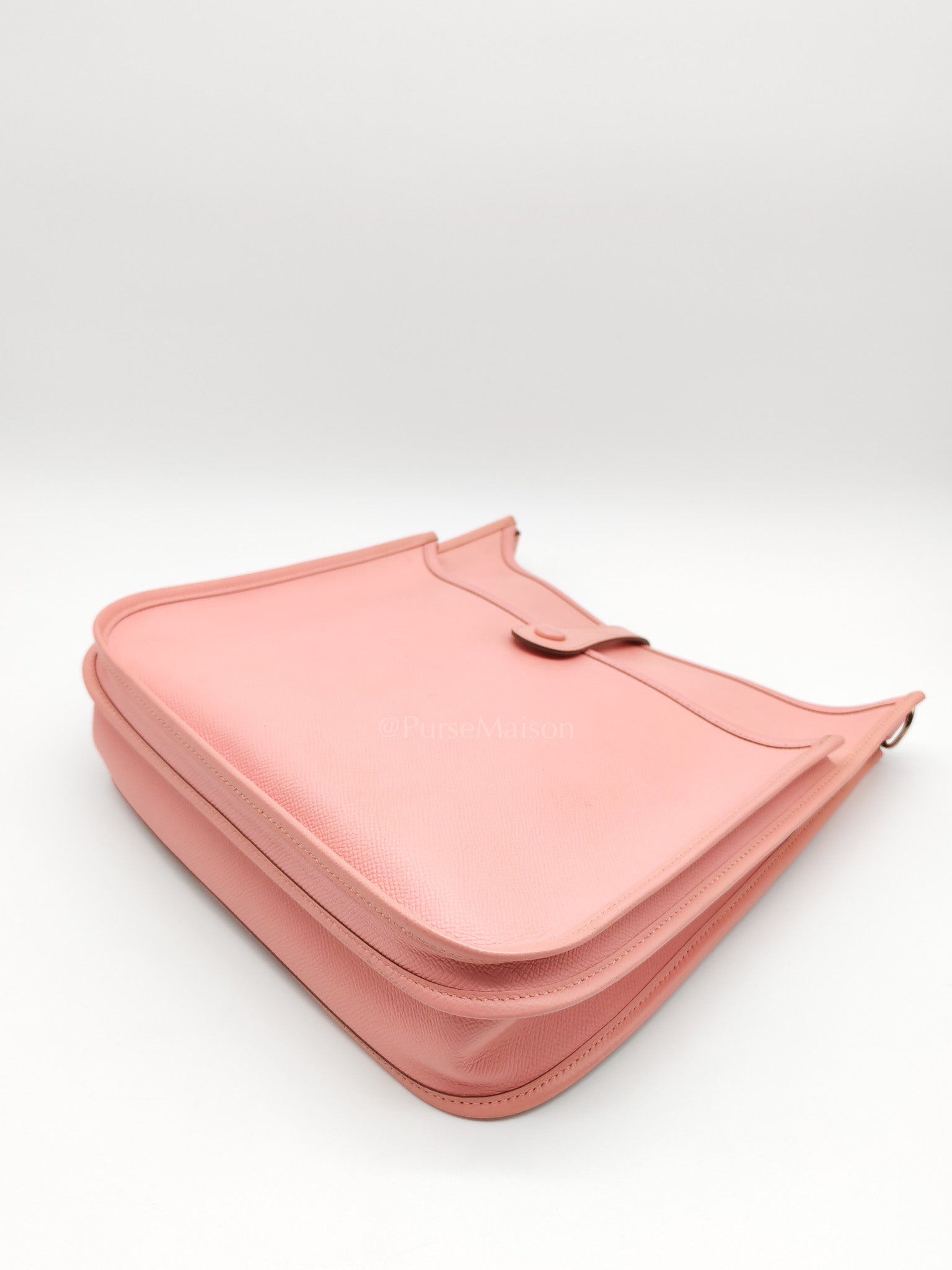 Evelyne PM in Pink Epsom Leather & Palladium Hardware Stamp T(2015)