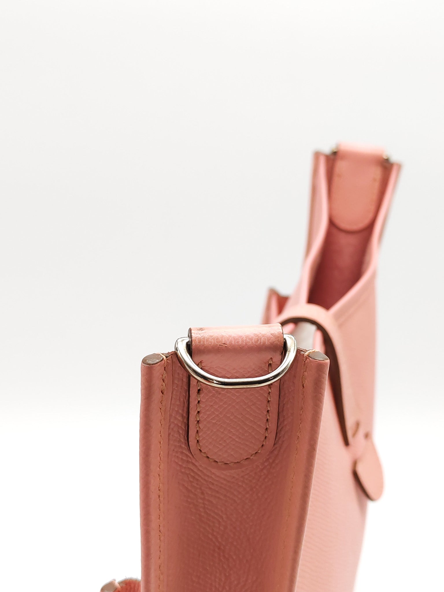 Evelyne PM in Pink Epsom Leather & Palladium Hardware Stamp T(2015)