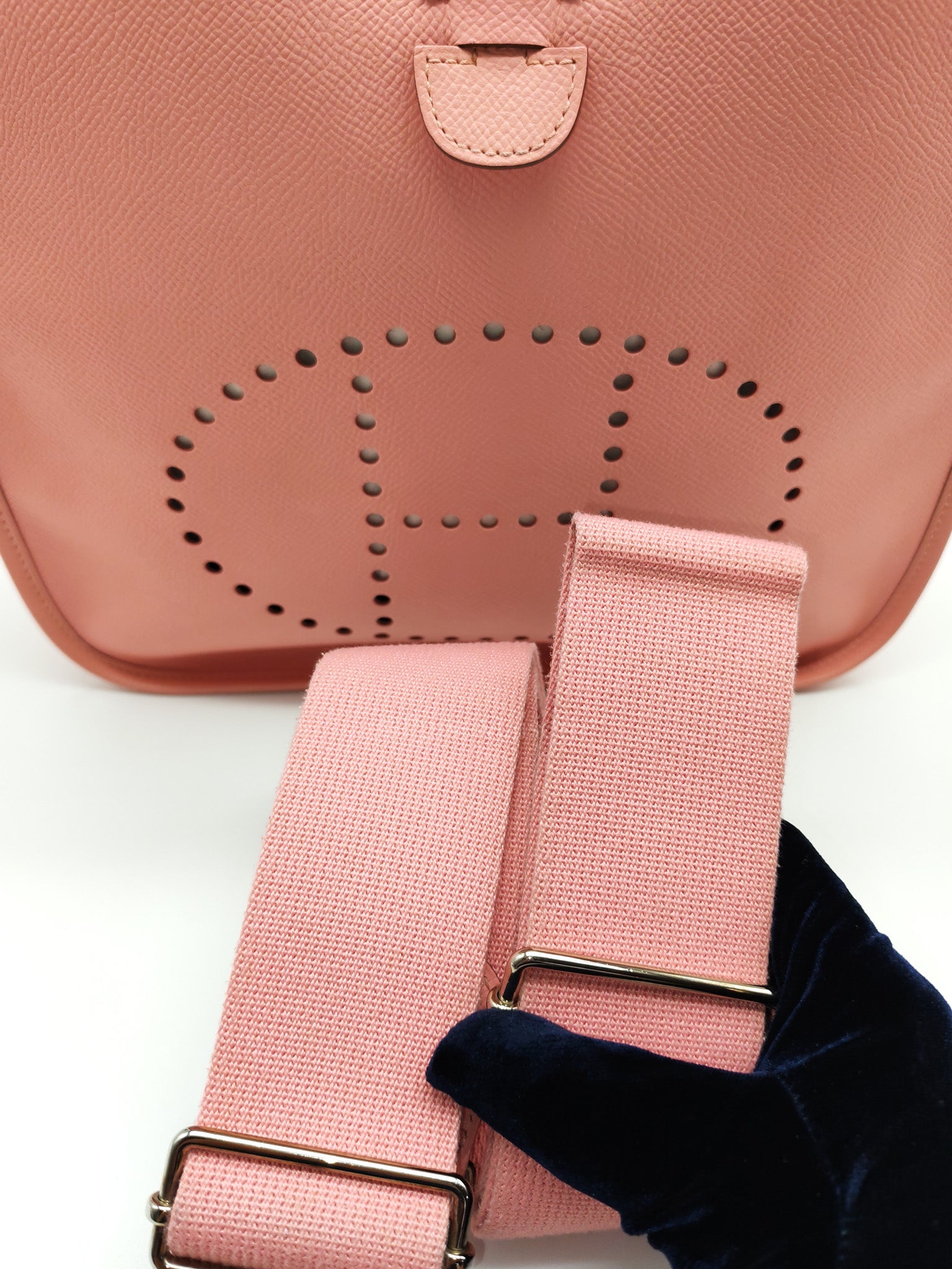 Evelyne PM in Pink Epsom Leather & Palladium Hardware Stamp T(2015)