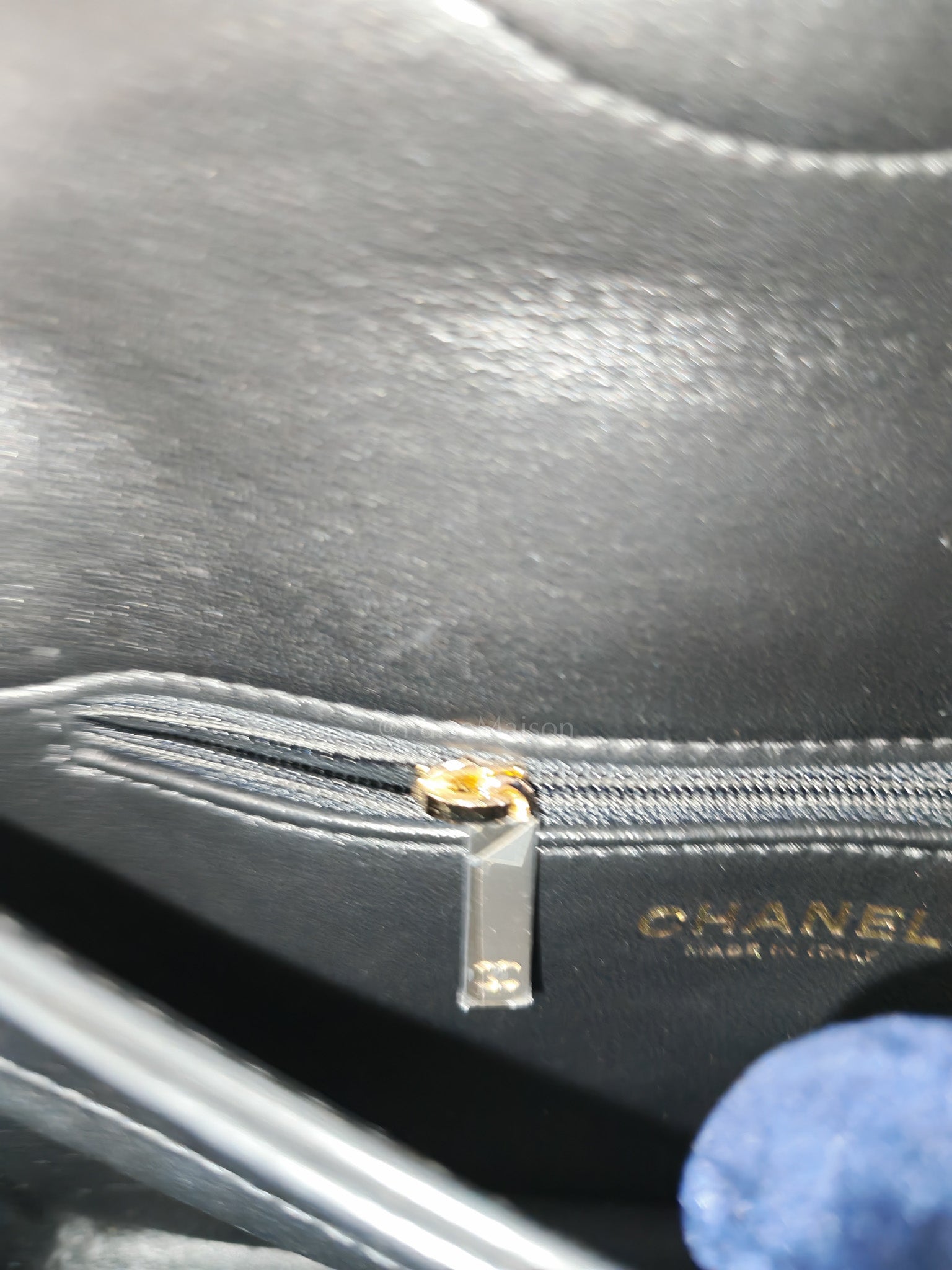 Trendy CC Small Top Handle Bag in Black Quilted Lambskin Leather & Light Gold Hardware Series 28