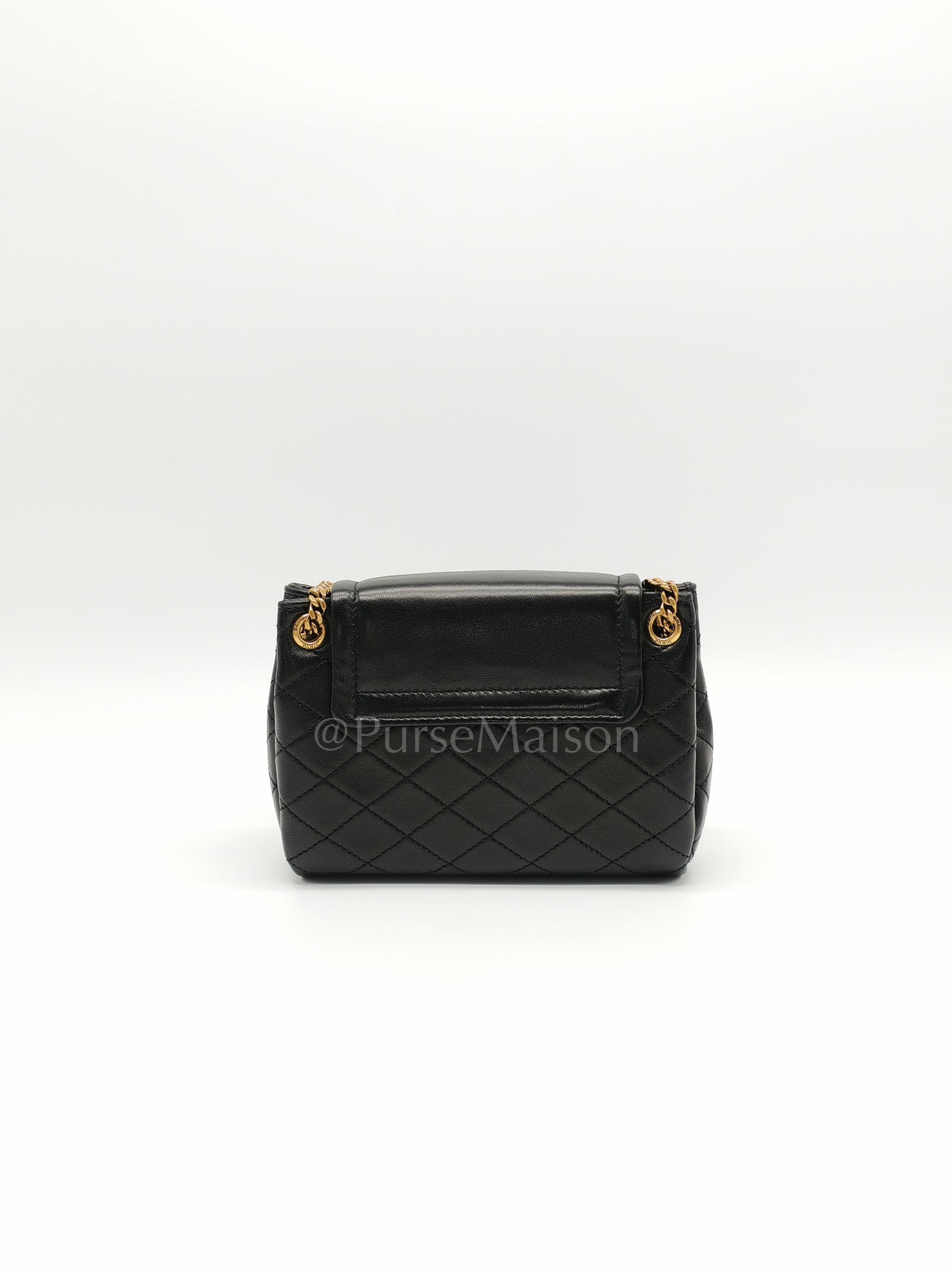 Mini Nolita Crossbody Bag in Black Agneau Leather Gold Hardware