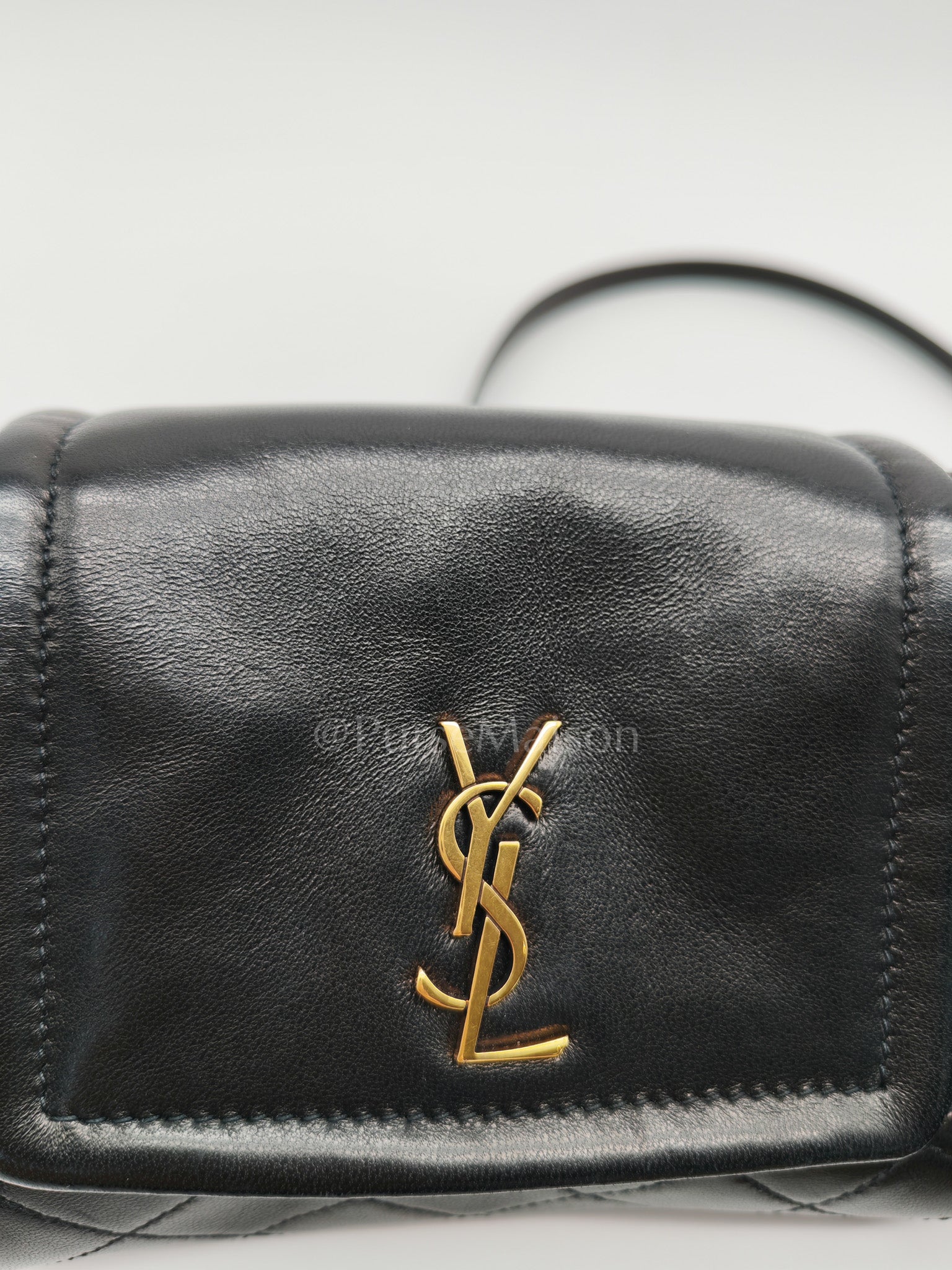 Mini Nolita Crossbody Bag in Black Agneau Leather Gold Hardware