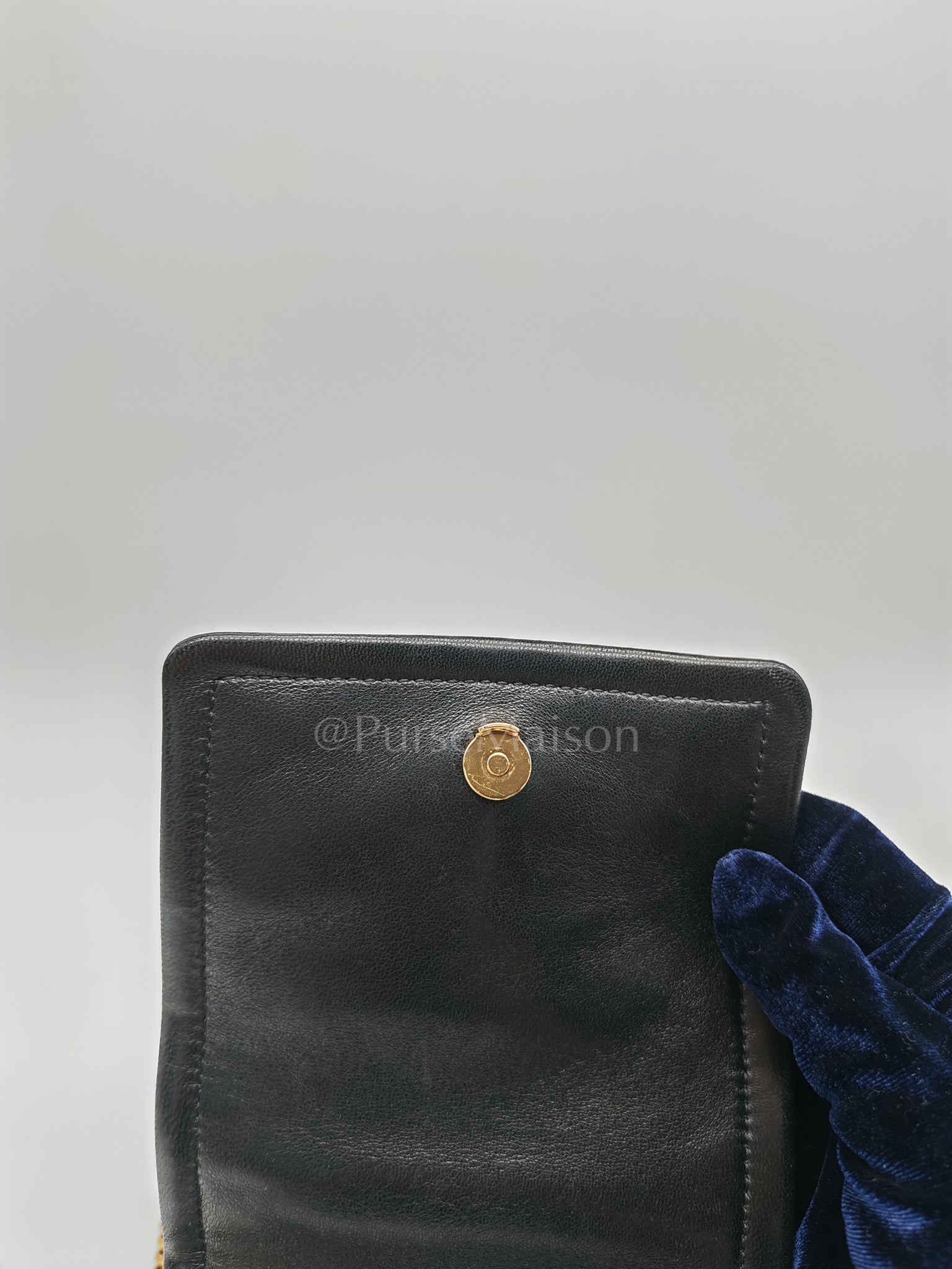 Mini Nolita Crossbody Bag in Black Agneau Leather Gold Hardware