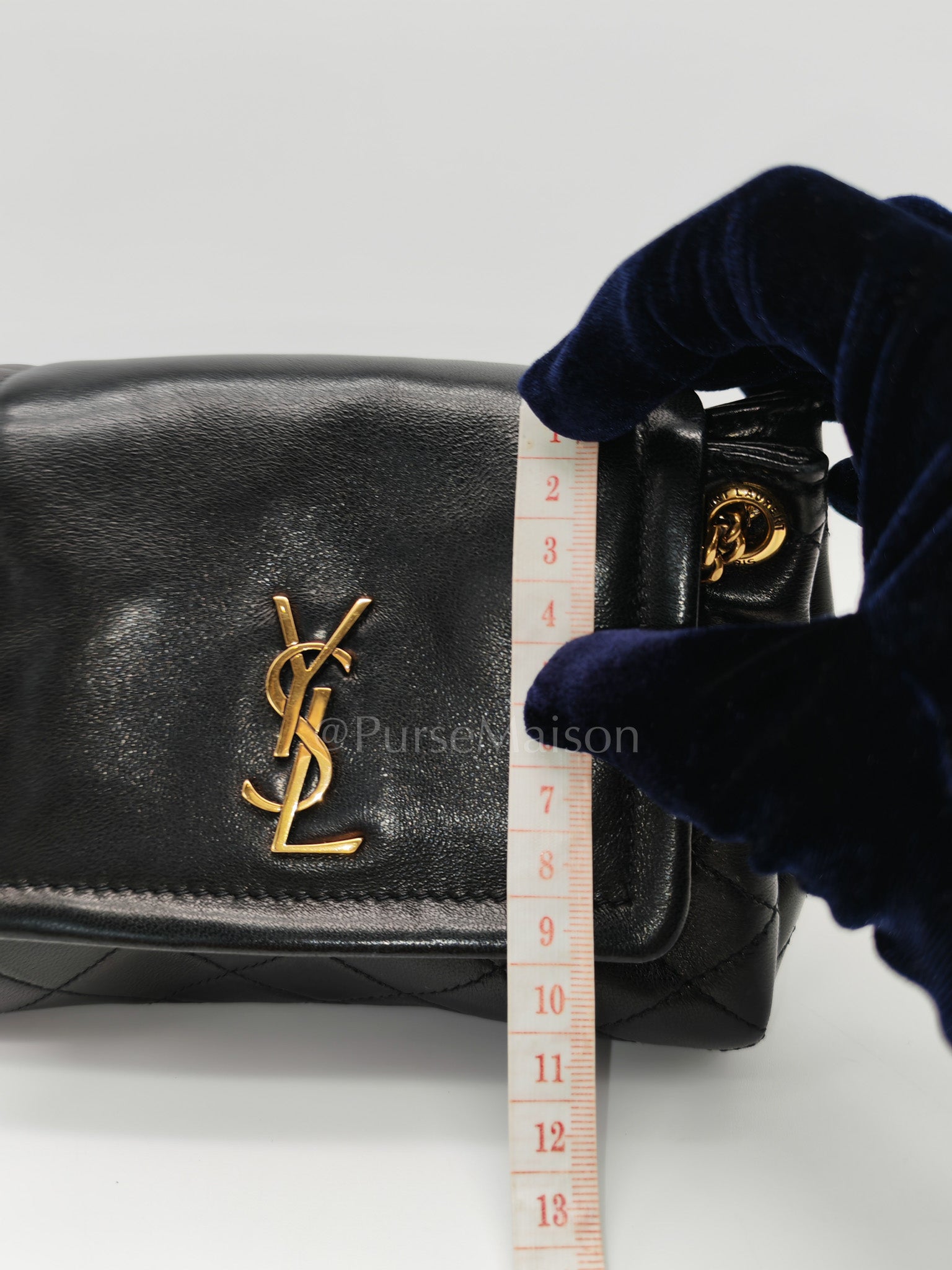 Mini Nolita Crossbody Bag in Black Agneau Leather Gold Hardware