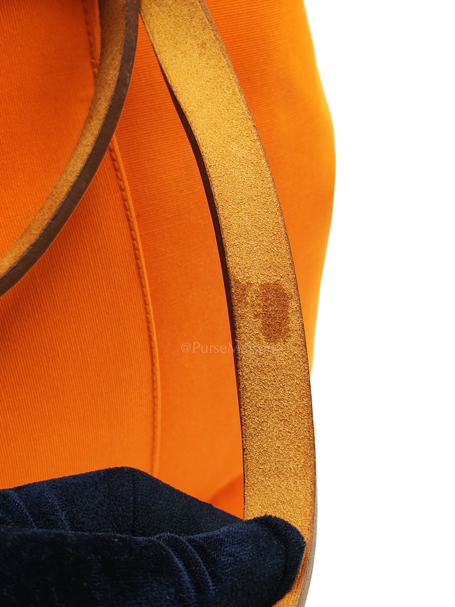 Cabag 32 Tote Bag in Orange Elan & Palladium Hardware Stamp Square P (2012) | Purse Maison Luxury Bags Shop