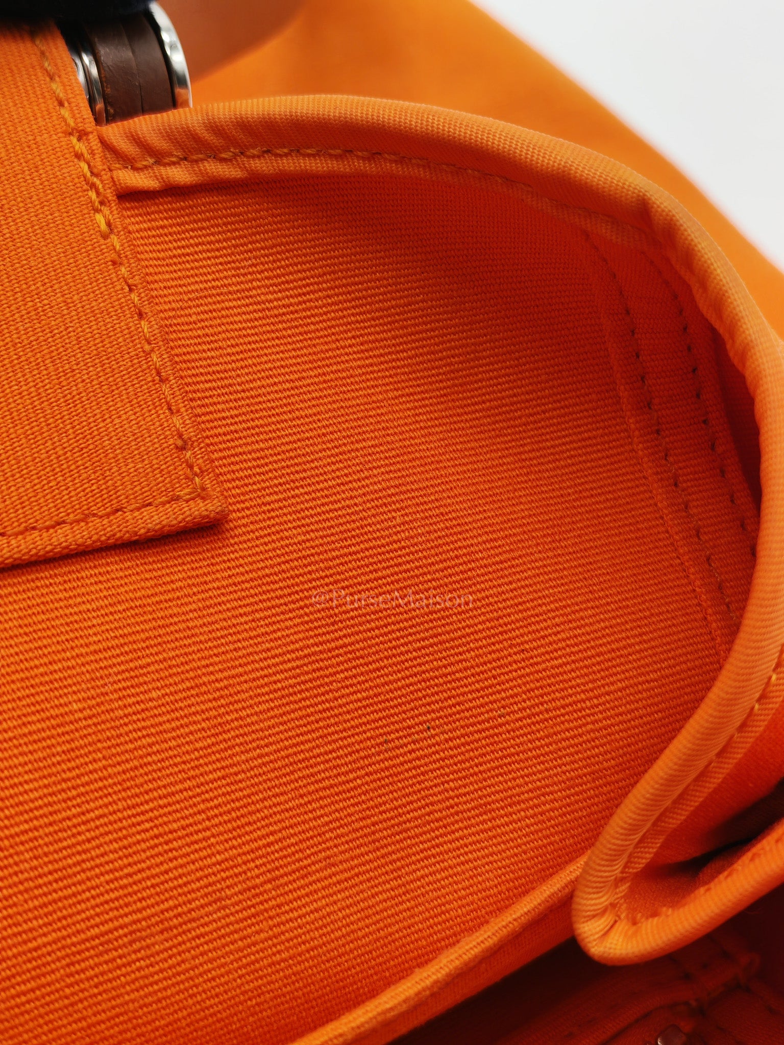 Cabag 32 Tote Bag in Orange Elan & Palladium Hardware Stamp Square P (2012) | Purse Maison Luxury Bags Shop