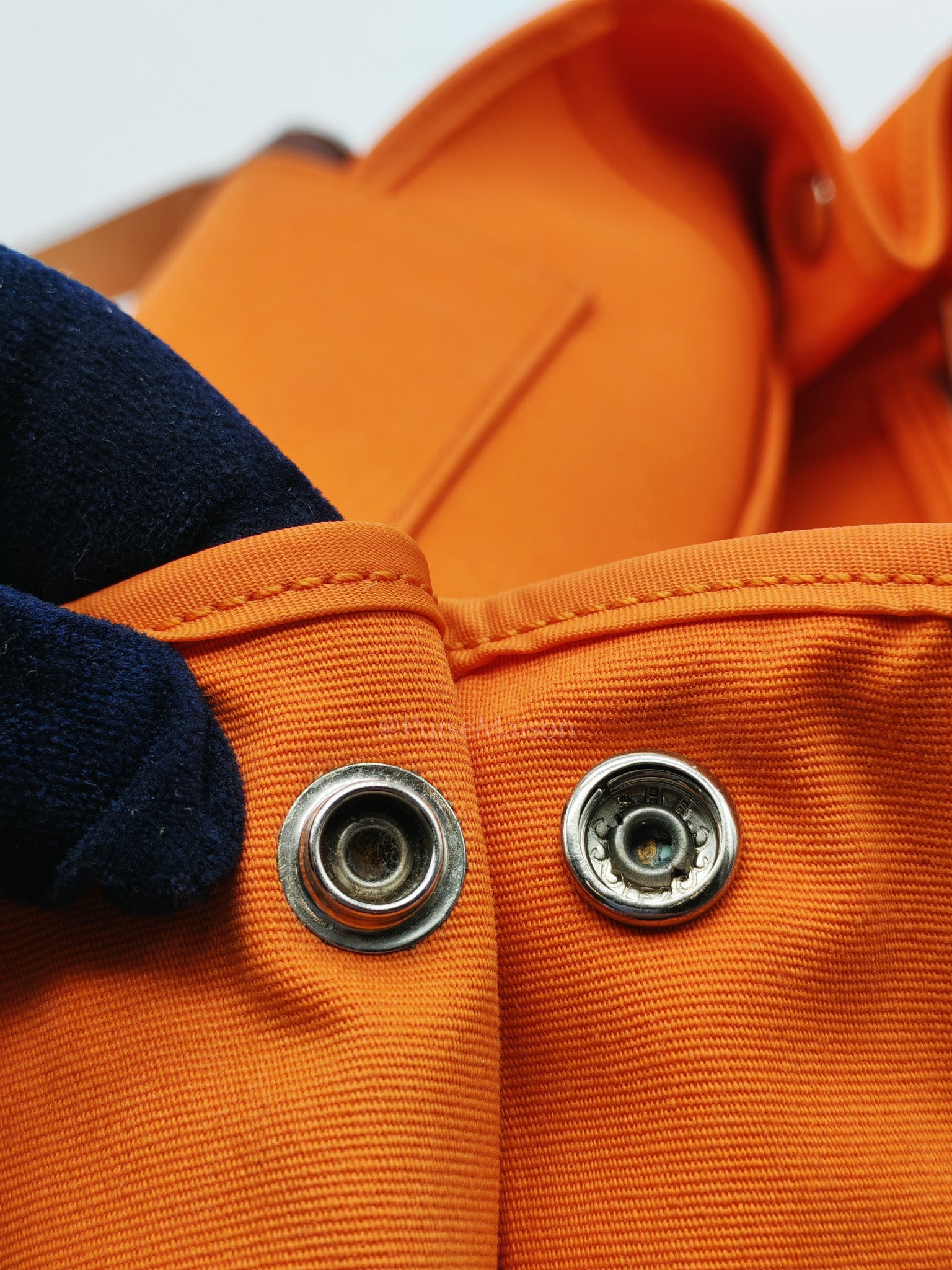 Cabag 32 Tote Bag in Orange Elan & Palladium Hardware Stamp Square P (2012) | Purse Maison Luxury Bags Shop