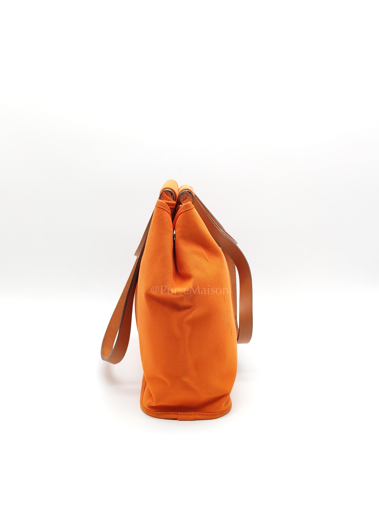 Cabag 32 Tote Bag in Orange Elan & Palladium Hardware Stamp Square P (2012) | Purse Maison Luxury Bags Shop