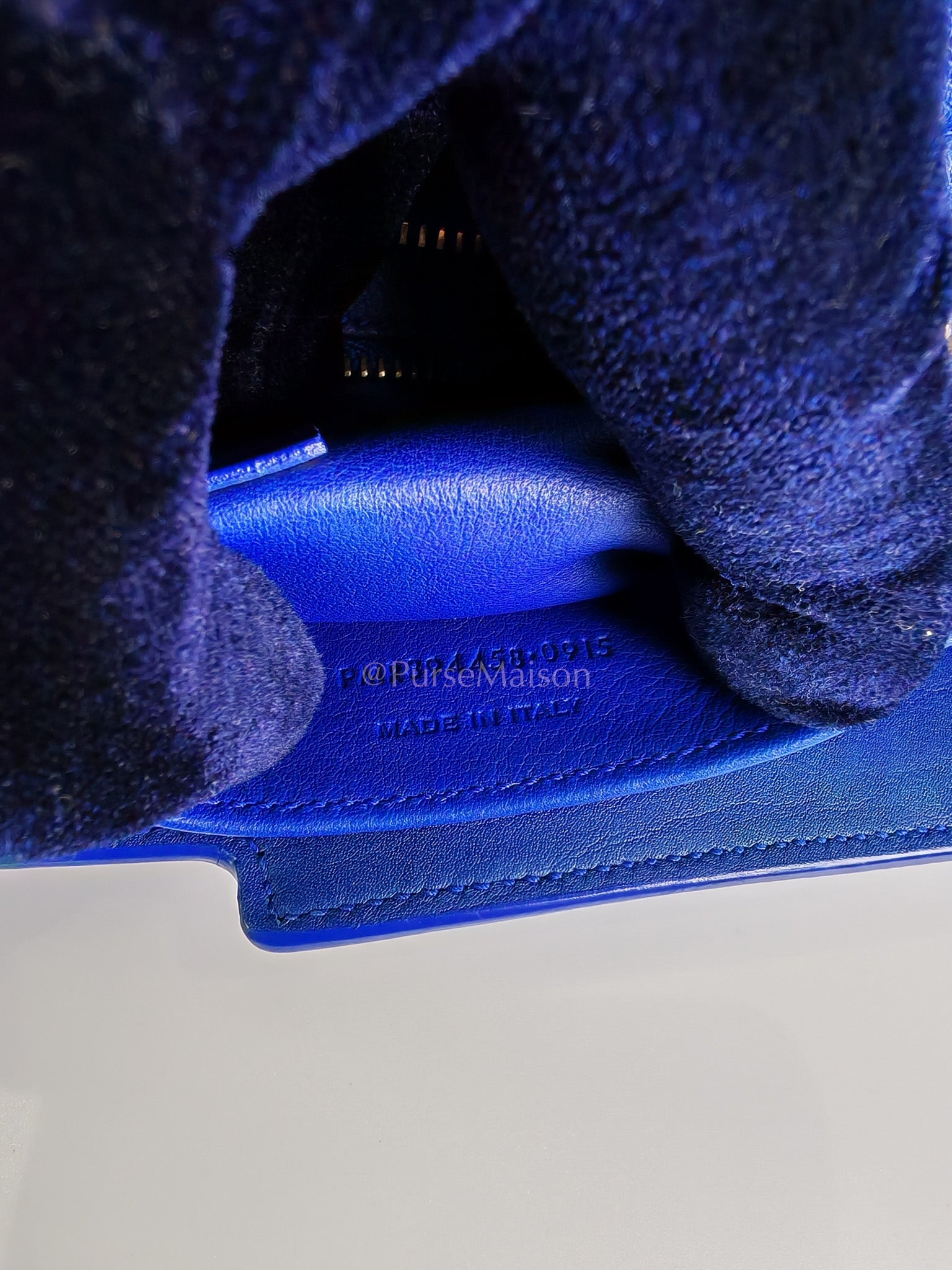 Cabas Handbag Large in Blue Calfskin Leather | Purse Maison Luxury Bags Shop