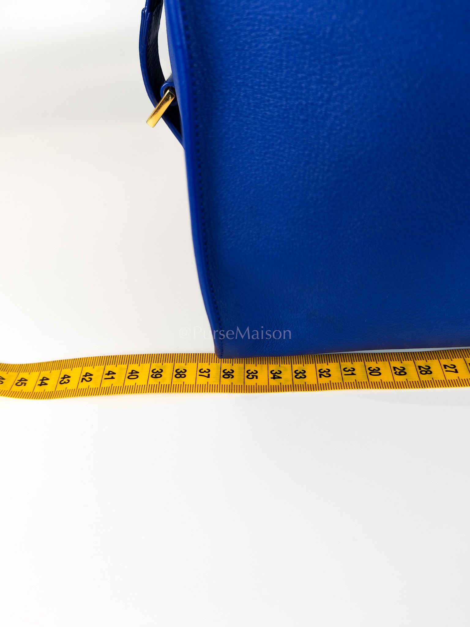 Cabas Handbag Large in Blue Calfskin Leather | Purse Maison Luxury Bags Shop