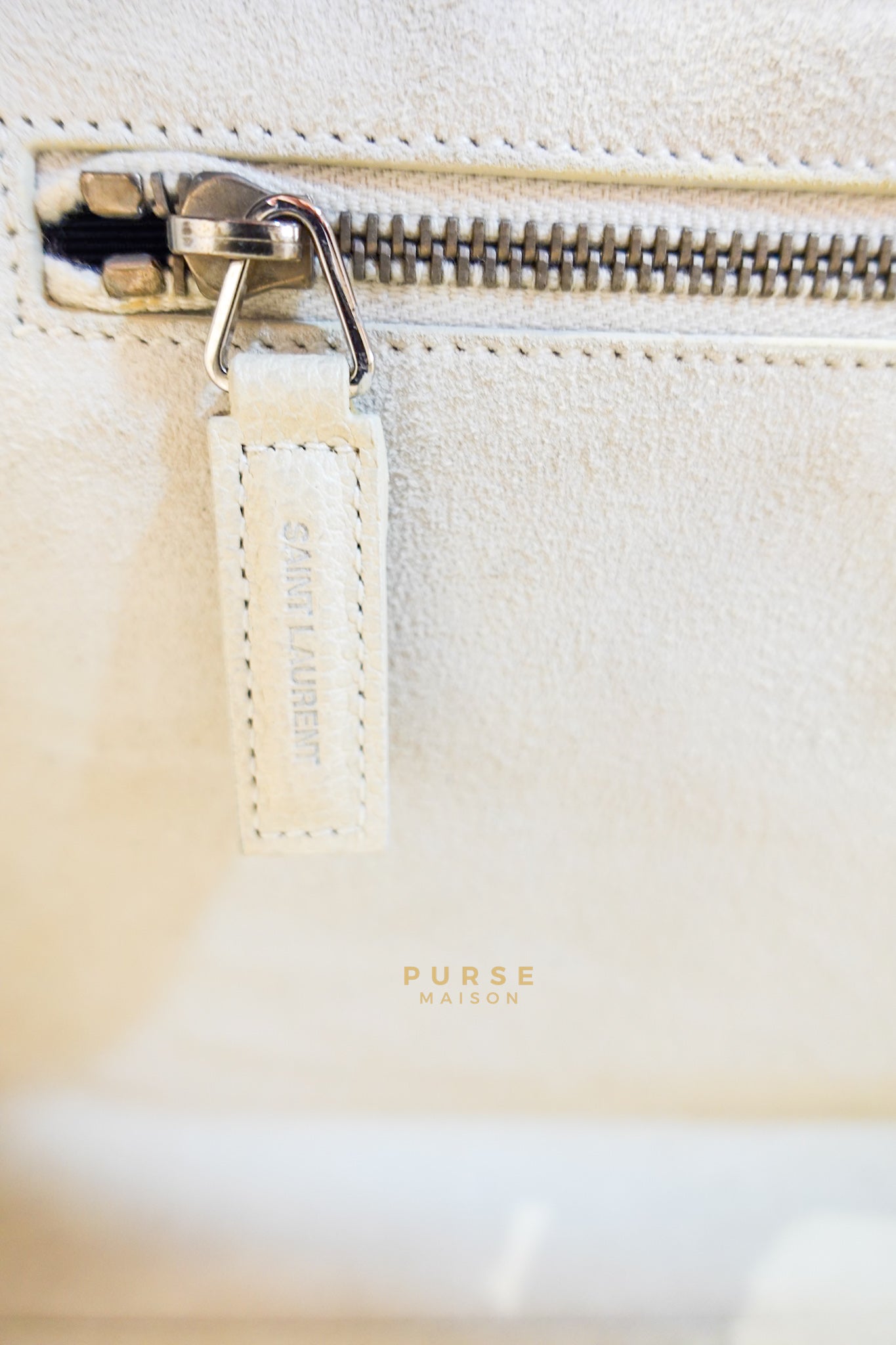 Cabas Rive Gauche White Leather Satchel Bag | Purse Maison Luxury Bags Shop