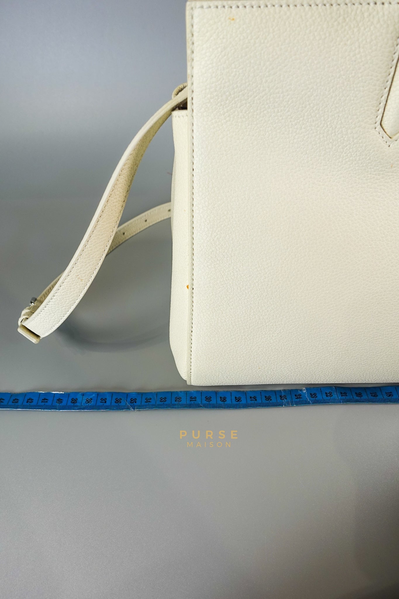 Cabas Rive Gauche White Leather Satchel Bag | Purse Maison Luxury Bags Shop