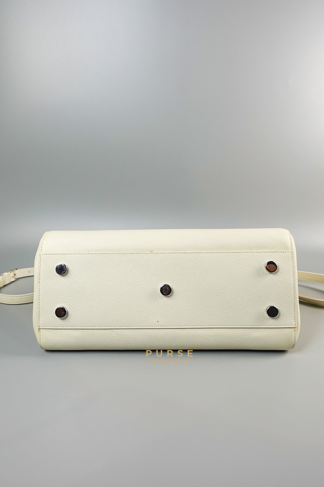 Cabas Rive Gauche White Leather Satchel Bag | Purse Maison Luxury Bags Shop