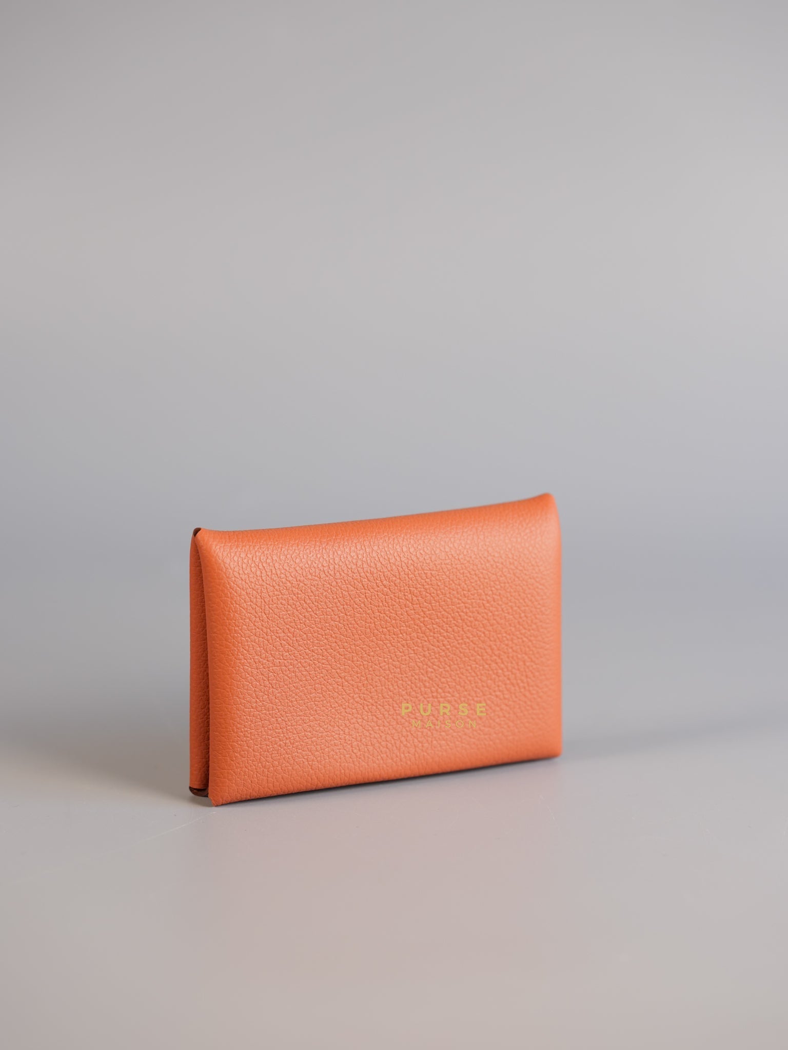 Calvi Card Holder in Sienne Epsom Leather Stamp U | Purse Maison Luxury Bags Shop